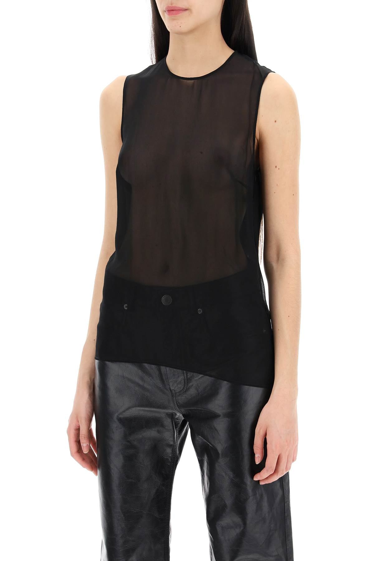 Ami Alexandre Matiussi sleeveless silk top in - VivaceVenus