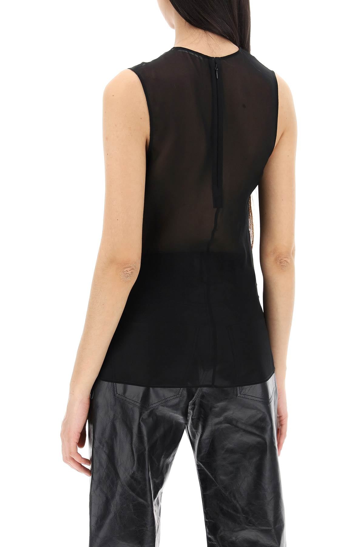 Ami Alexandre Matiussi sleeveless silk top in - VivaceVenus