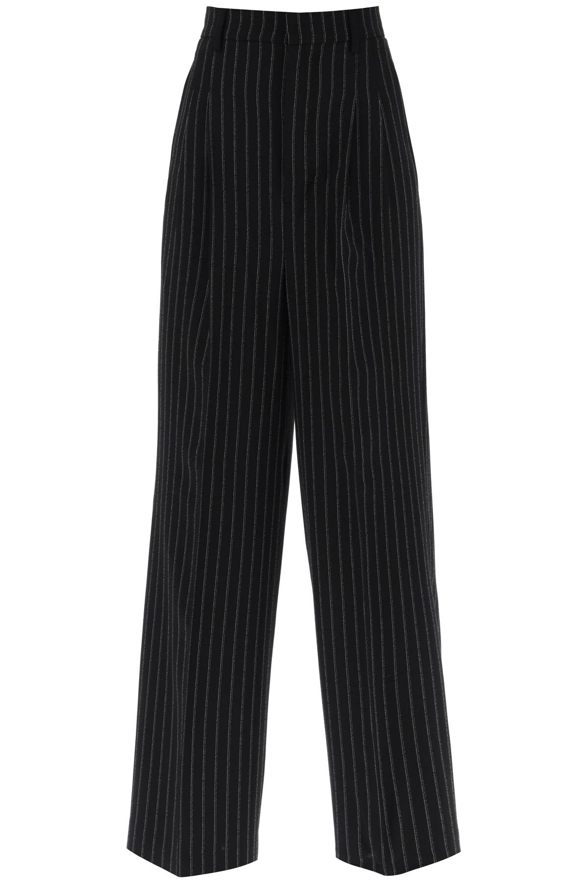 Ami Alexandre Matiussi wide-legged pinstripe trousers with - VivaceVenus