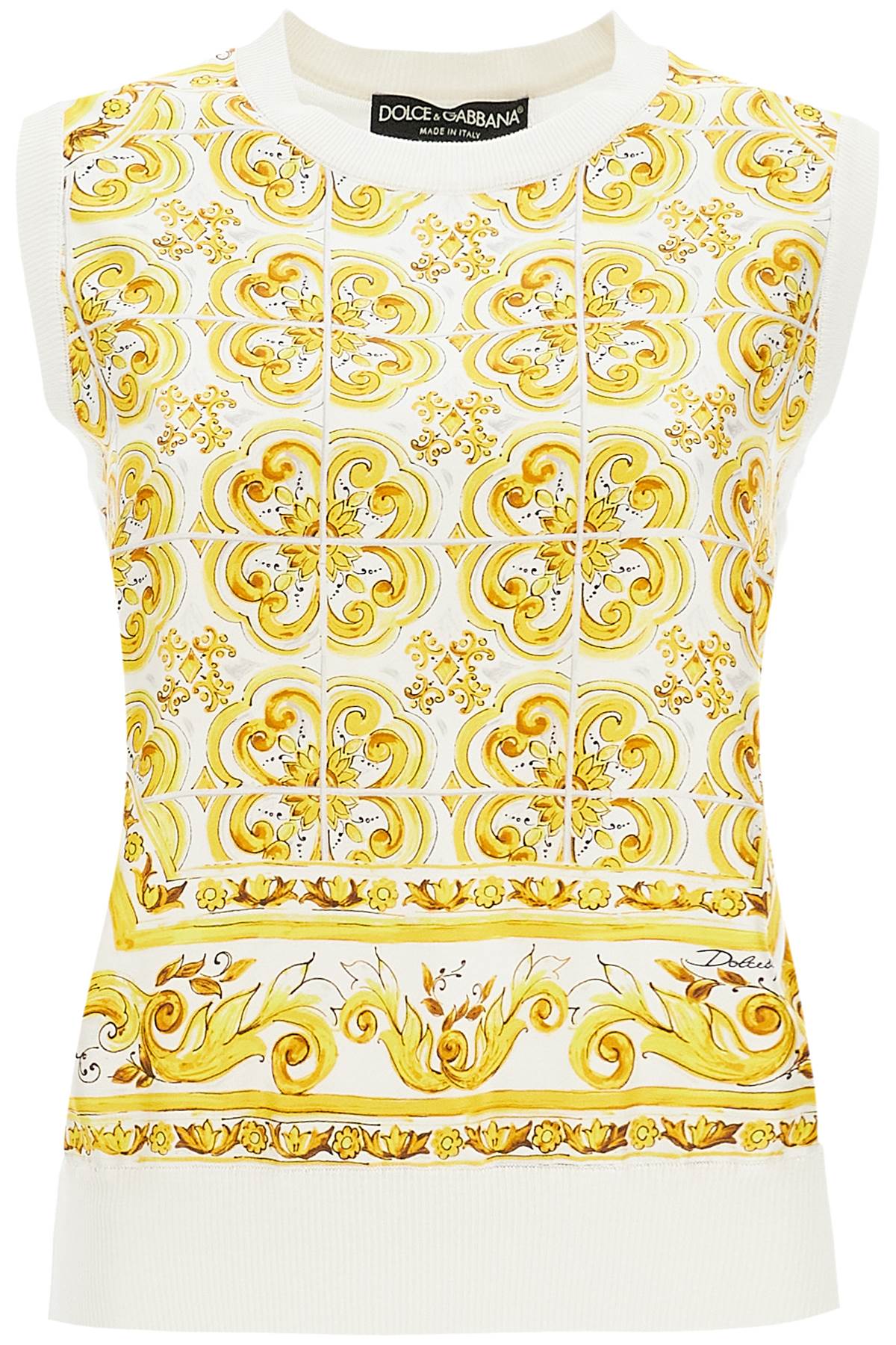 Dolce & Gabbana "silk sleeveless top with mai - VivaceVenus