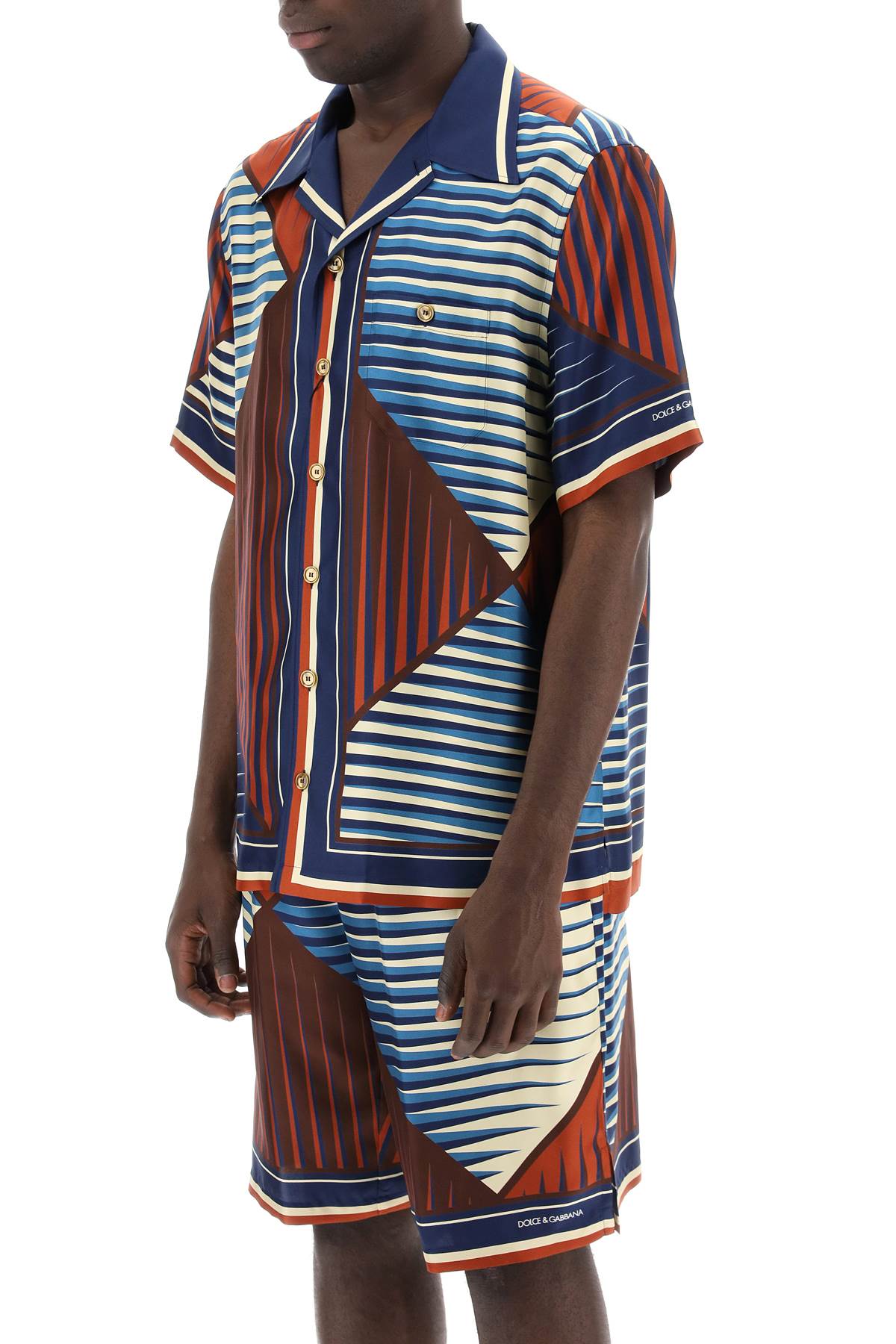 Dolce & Gabbana "geometric pattern bowling shirt with