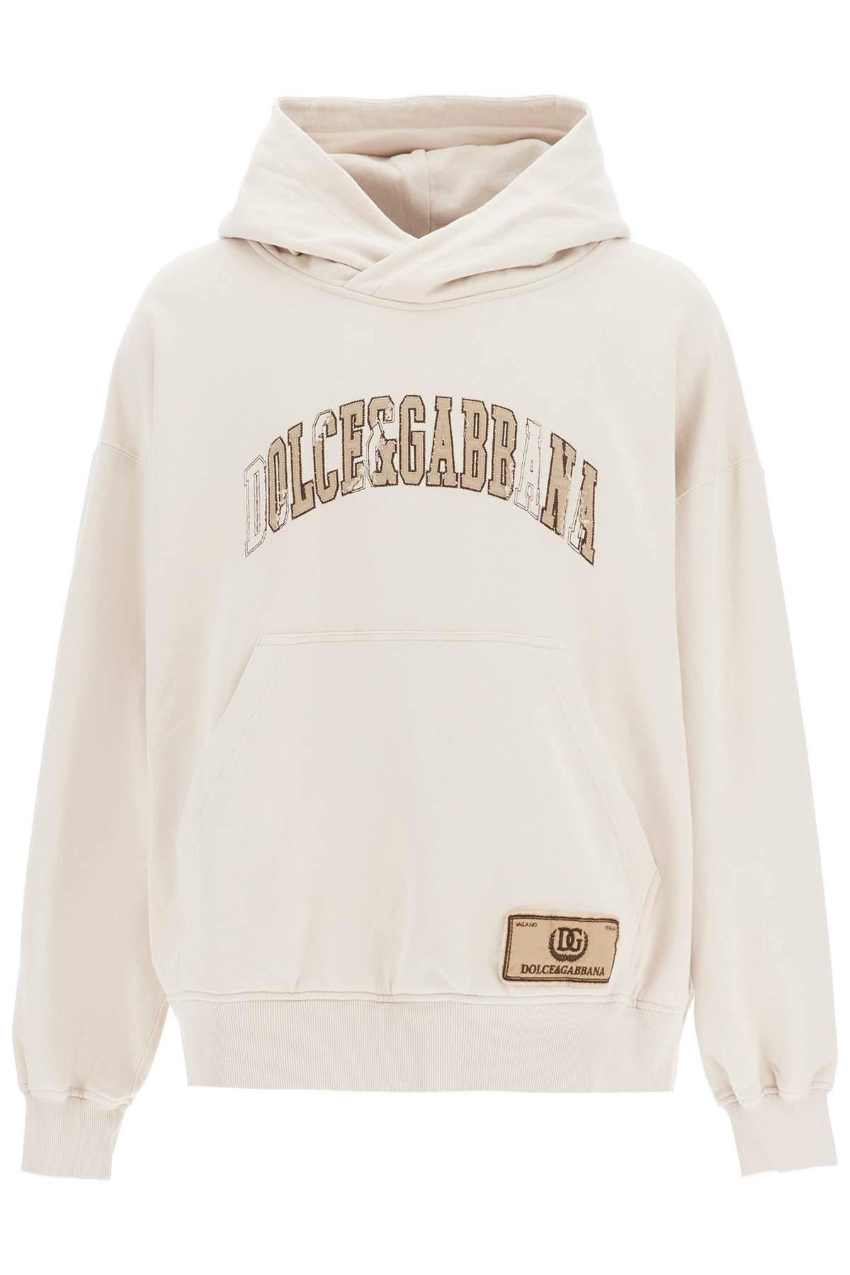 Dolce & Gabbana hooded sweatshirt with embroidered logo - VivaceVenus