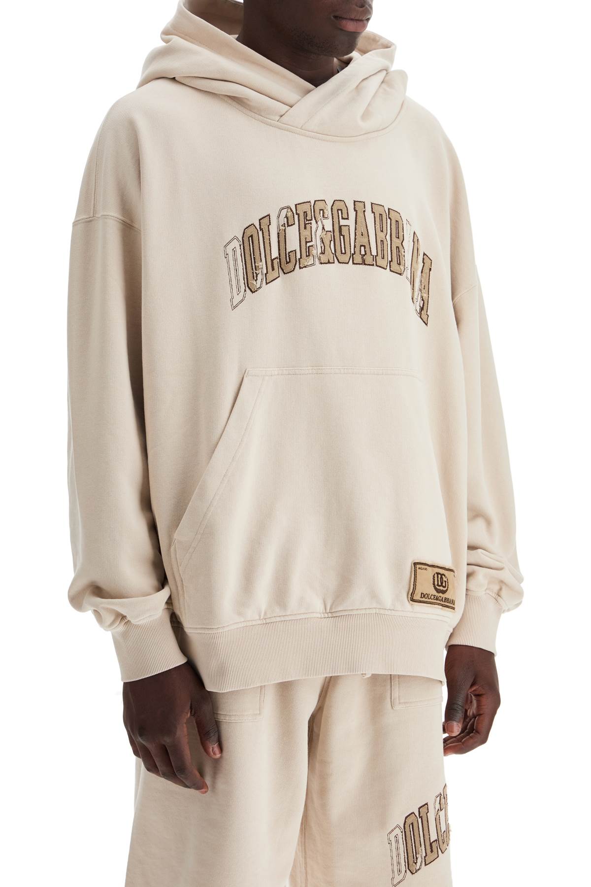 Dolce & Gabbana hooded sweatshirt with embroidered logo - VivaceVenus