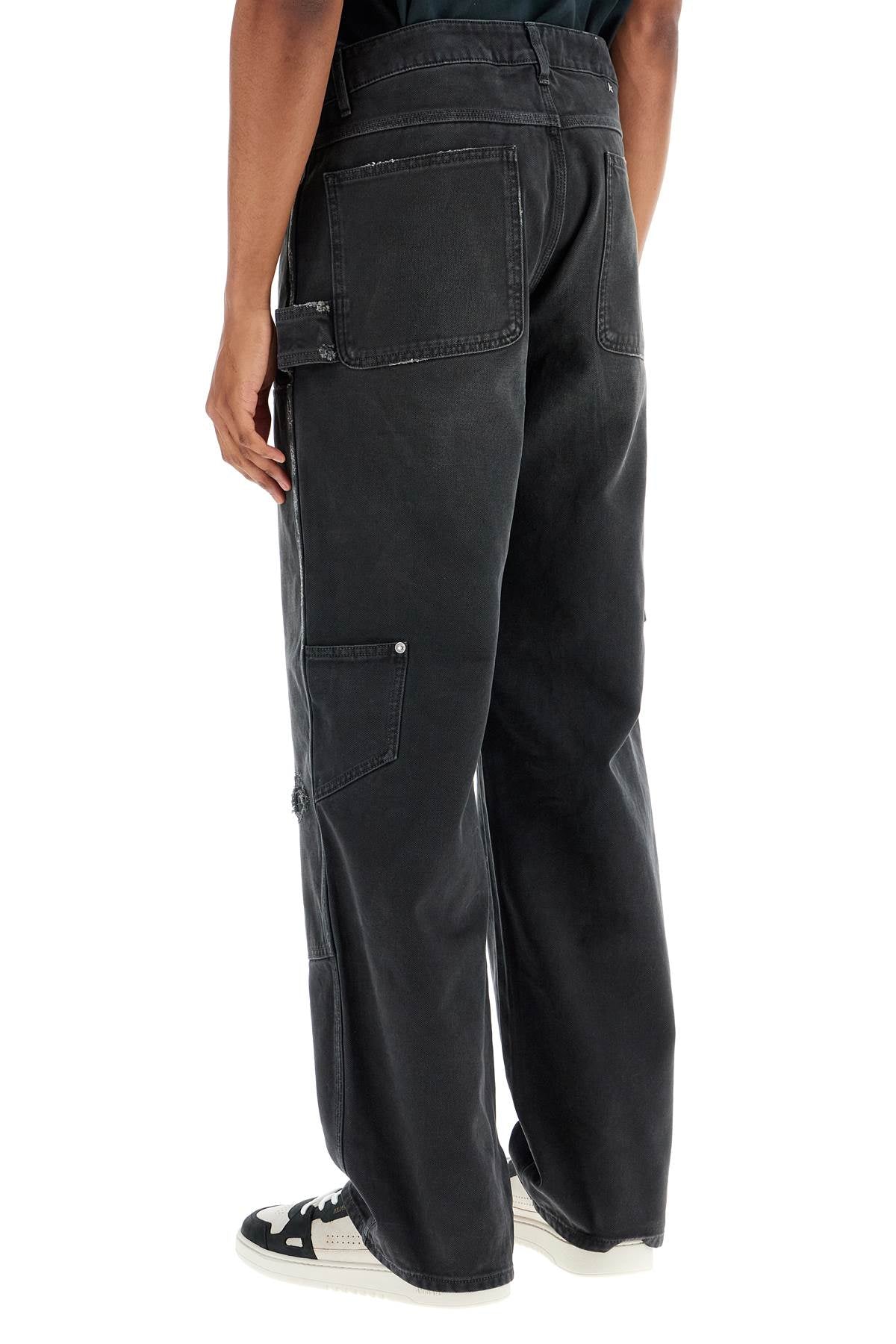 Golden Goose painter pants in black cotton destroyed effect journey - VivaceVenus