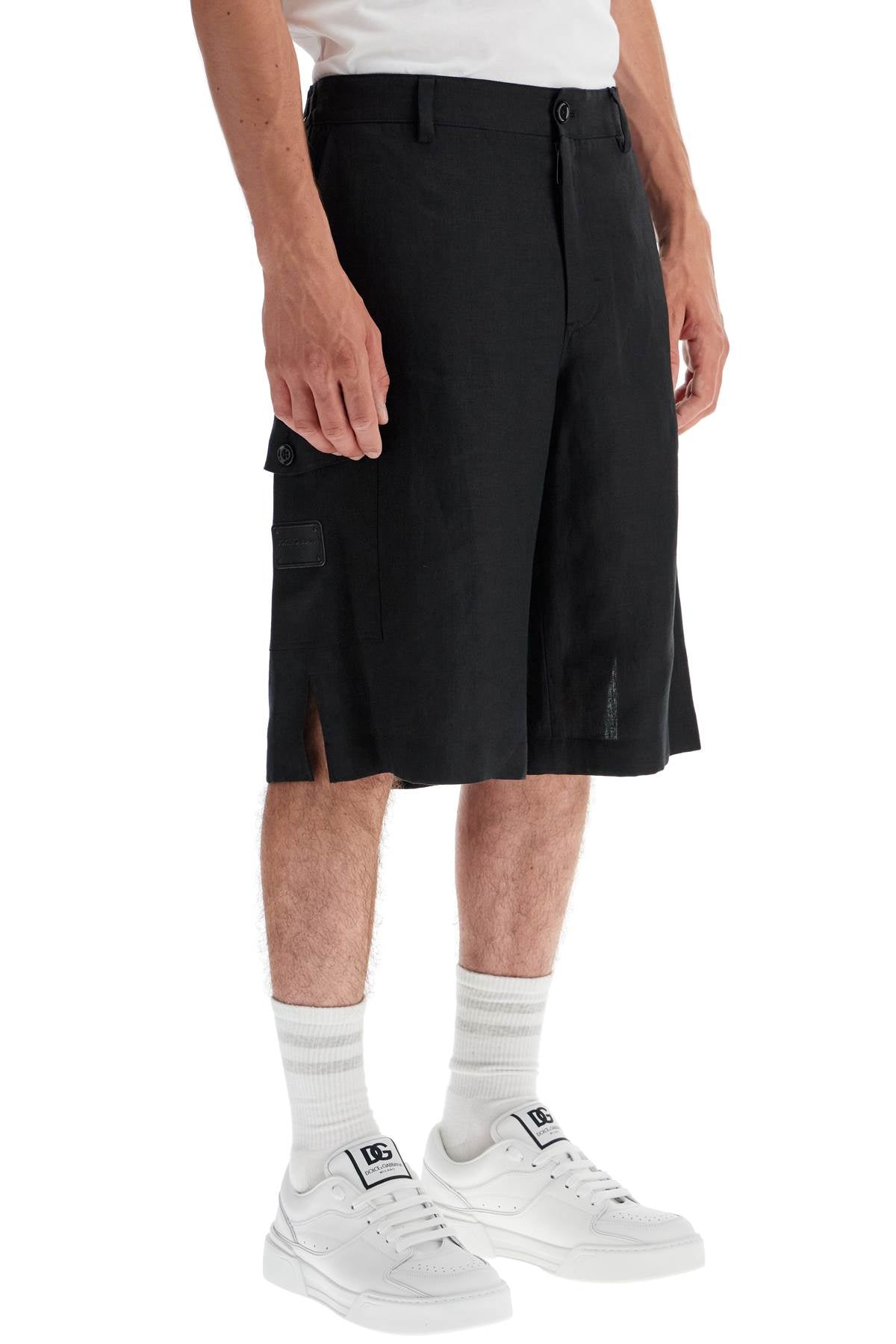 Dolce & Gabbana linen cargo bermuda shorts for - VivaceVenus