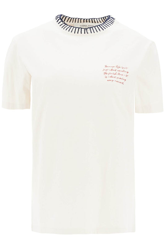 Golden Goose crewneck t-shirt with - VivaceVenus