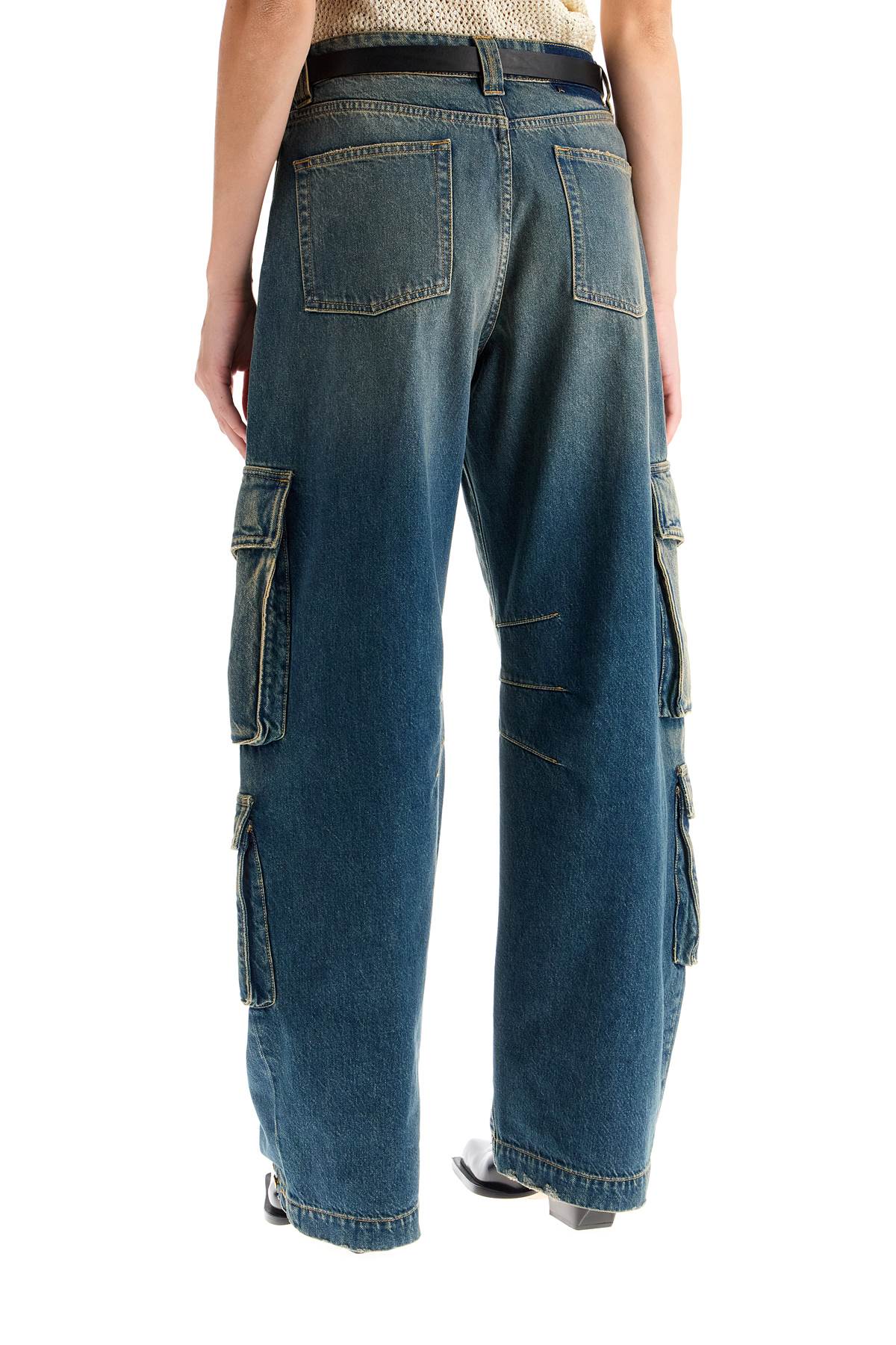 Golden Goose 'irina' wide leg cargo jeans - VivaceVenus