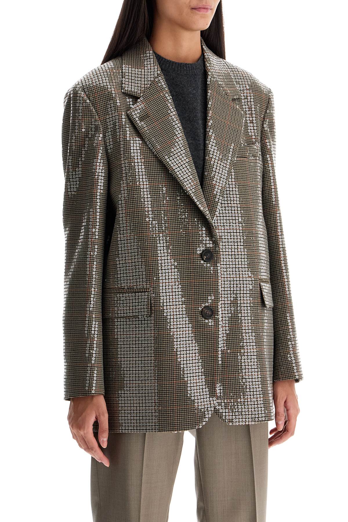 Golden Goose houndstooth blazer with sequins - VivaceVenus