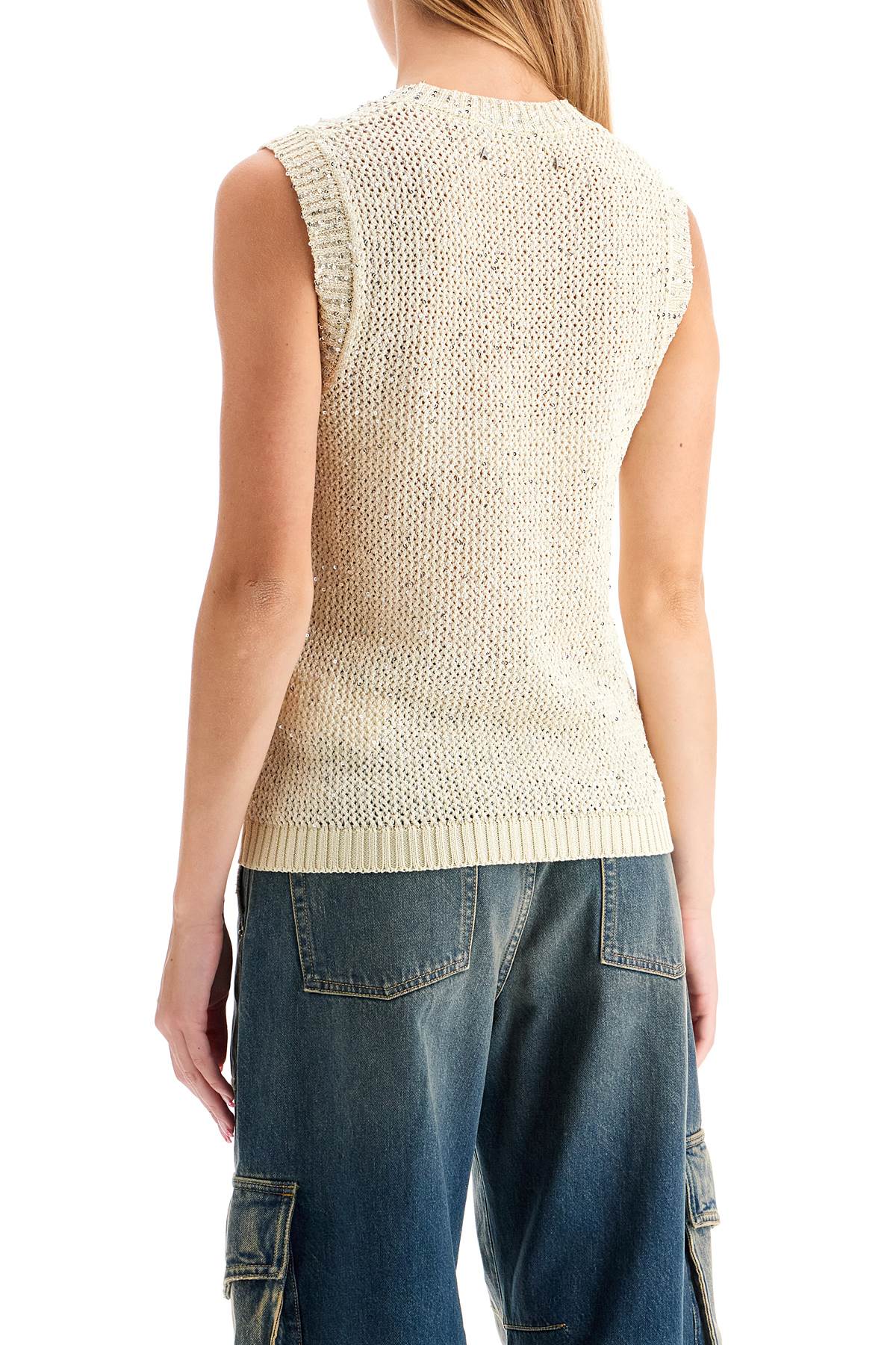 Golden Goose knitted vest with sequins embell - VivaceVenus