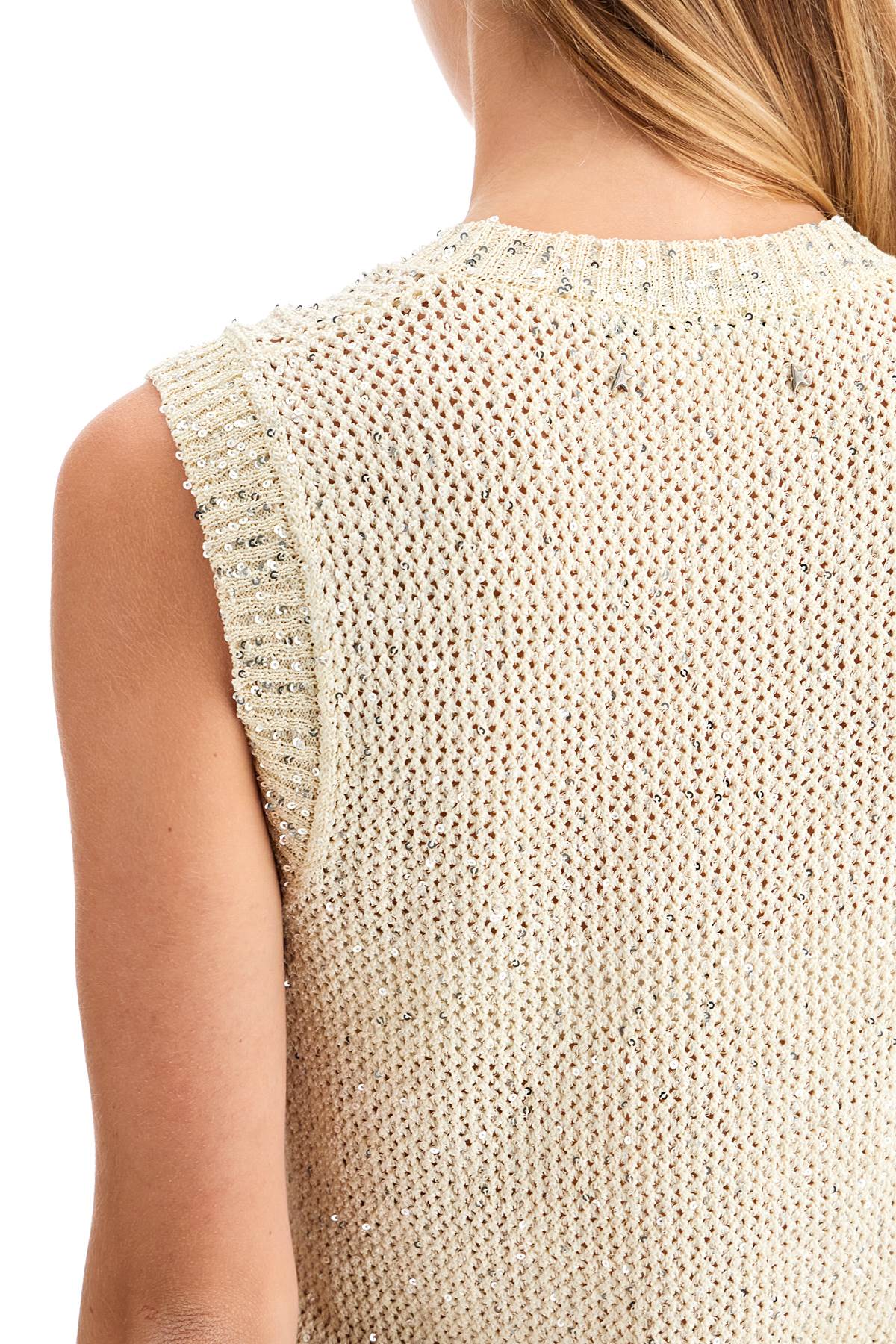 Golden Goose knitted vest with sequins embell - VivaceVenus