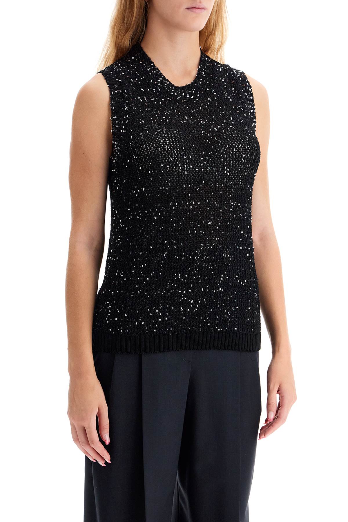 Golden Goose knitted vest with sequins embell - VivaceVenus