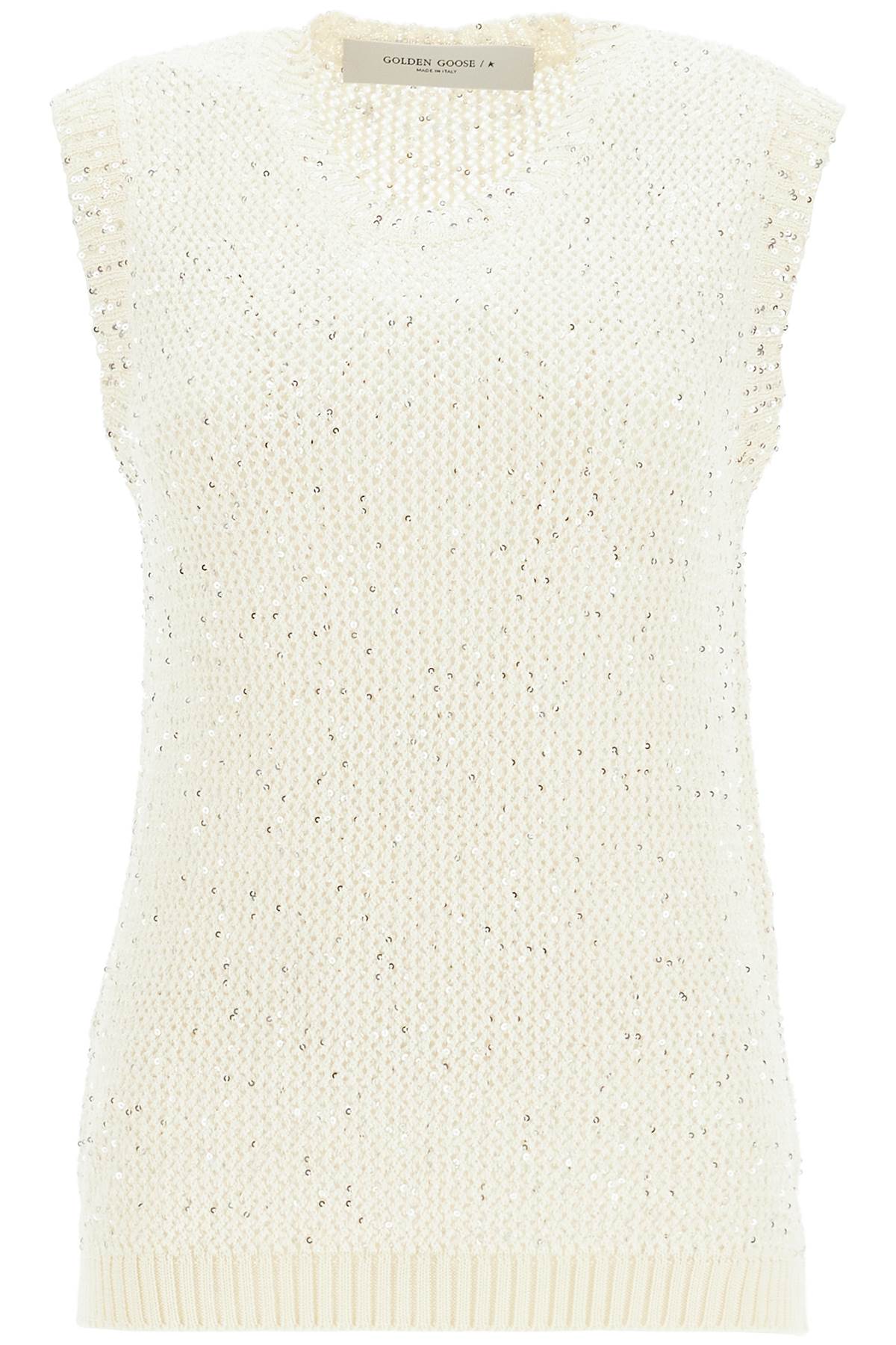 Golden Goose knitted vest with sequins embell - VivaceVenus