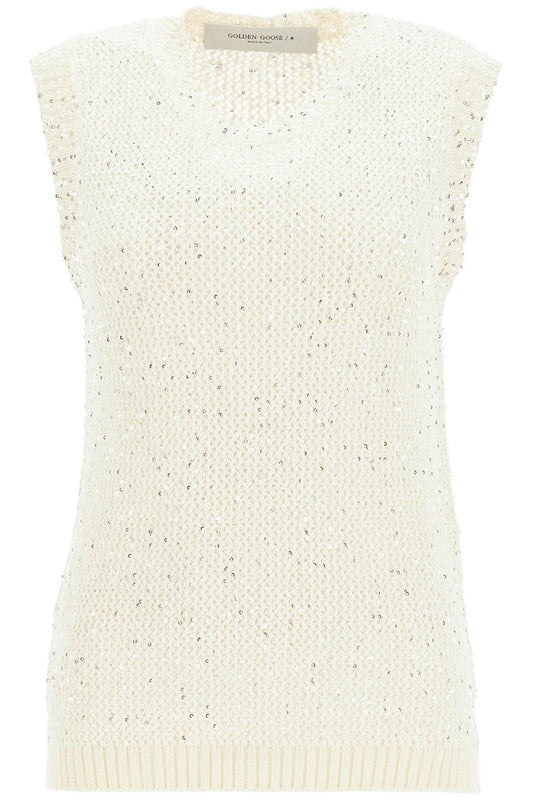 Golden Goose knitted vest with sequins embell - VivaceVenus