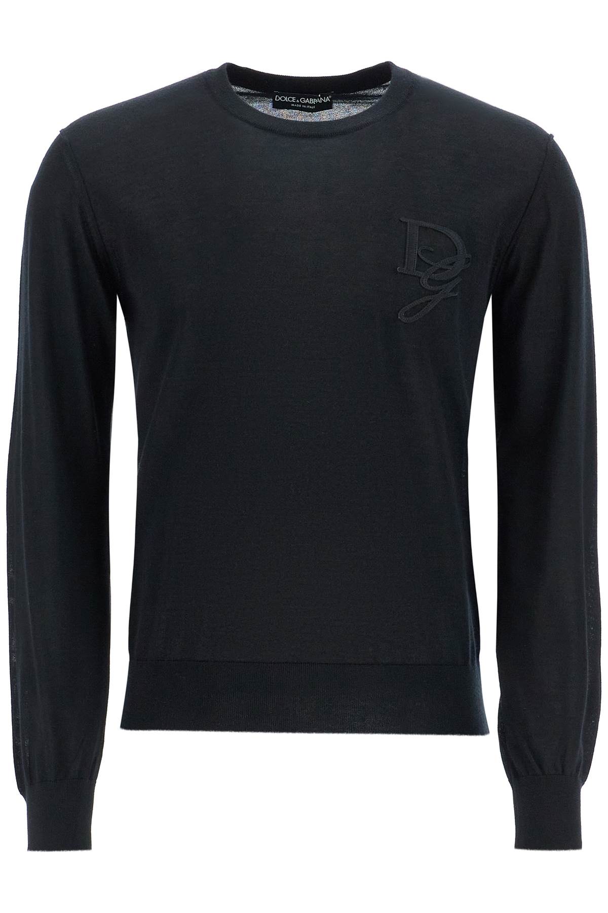 Dolce & Gabbana cashmere sweater with dg embroidery - VivaceVenus