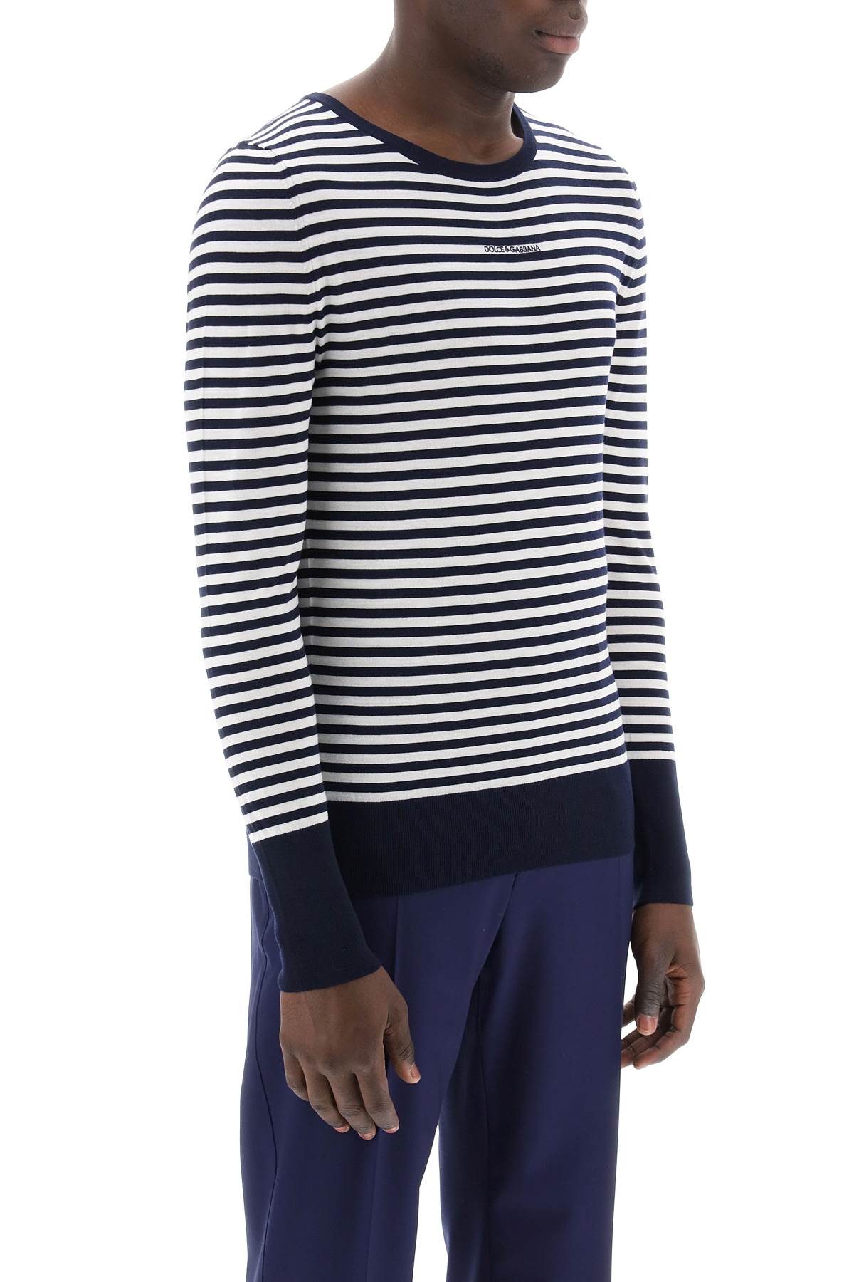 Dolce & Gabbana lightweight striped wool pullover sweater - VivaceVenus