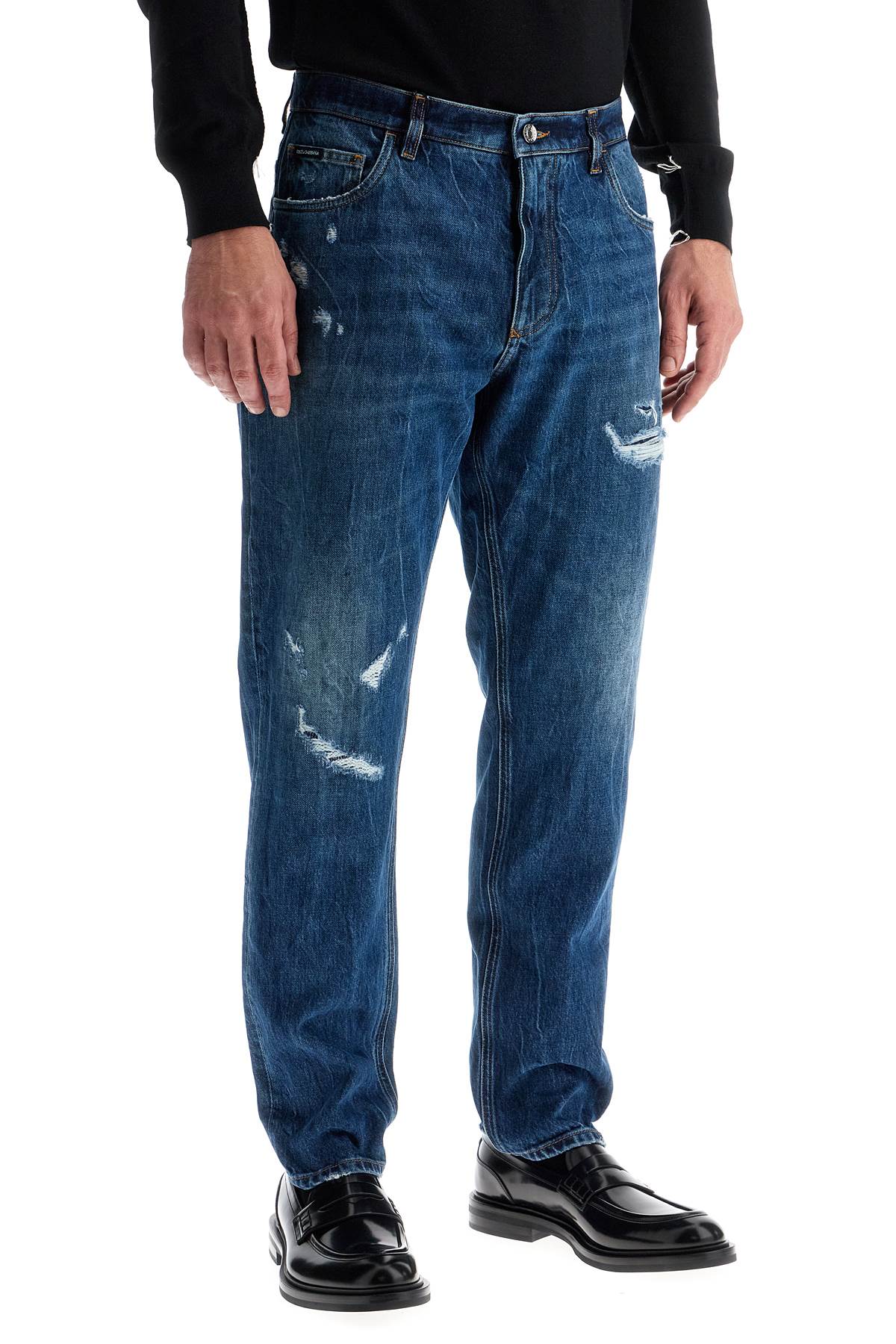 Dolce & Gabbana distressed denim loose fit jeans for - VivaceVenus