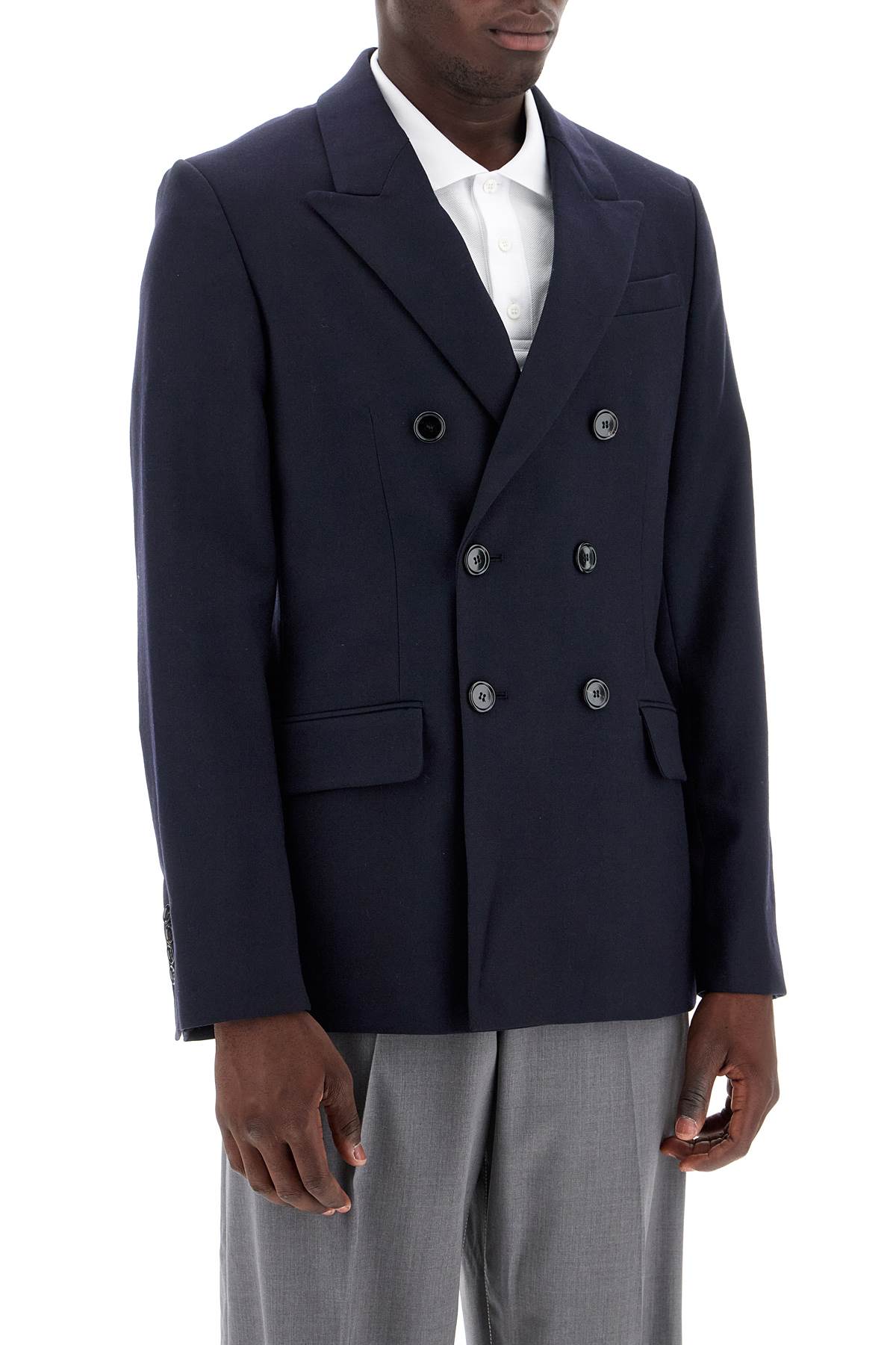 Ami Alexandre Matiussi double-breasted wool jacket - VivaceVenus