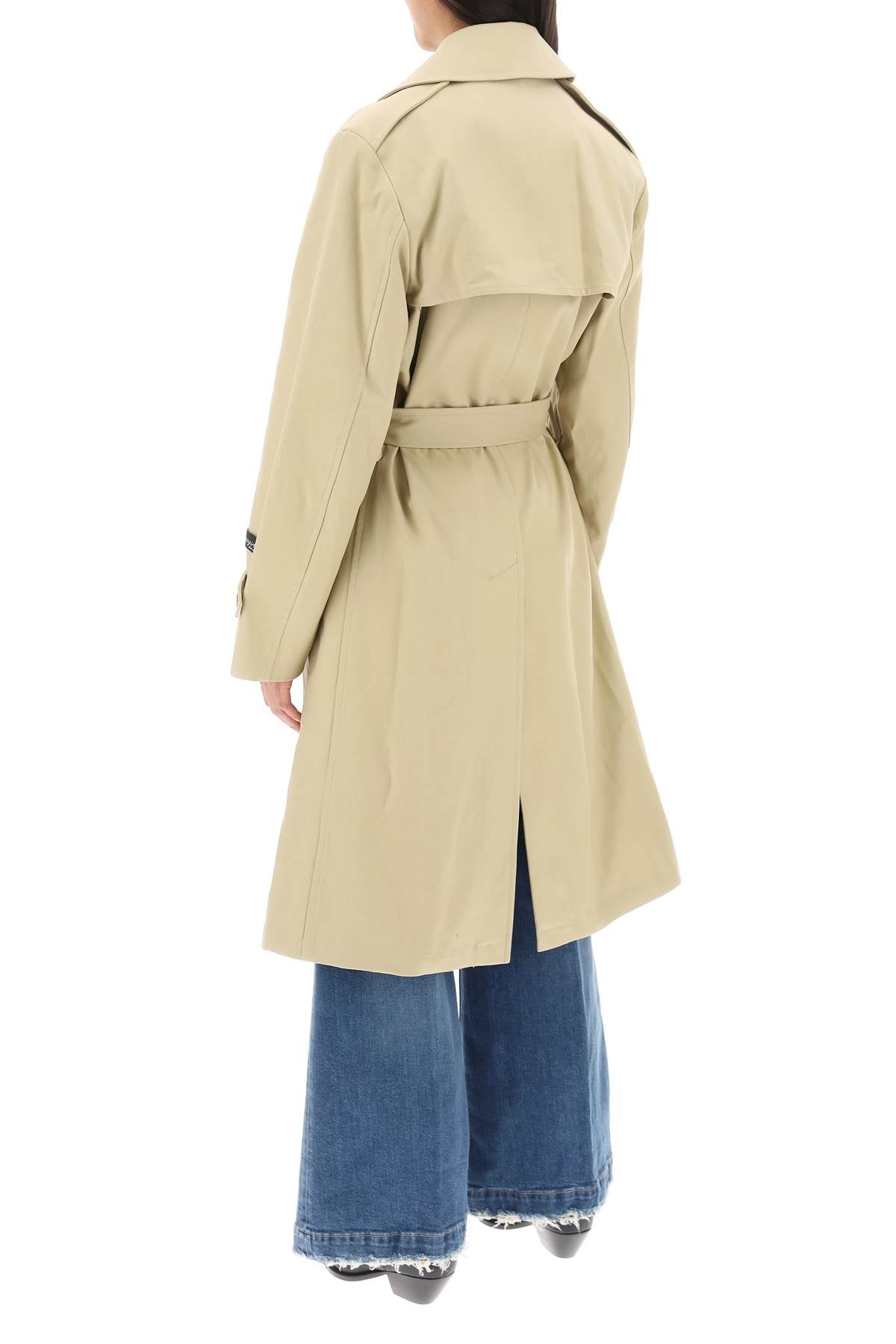 Homme Girls cotton double-breasted trench coat - VivaceVenus