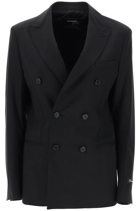 Homme Girls slim fit double-breasted blazer - VivaceVenus