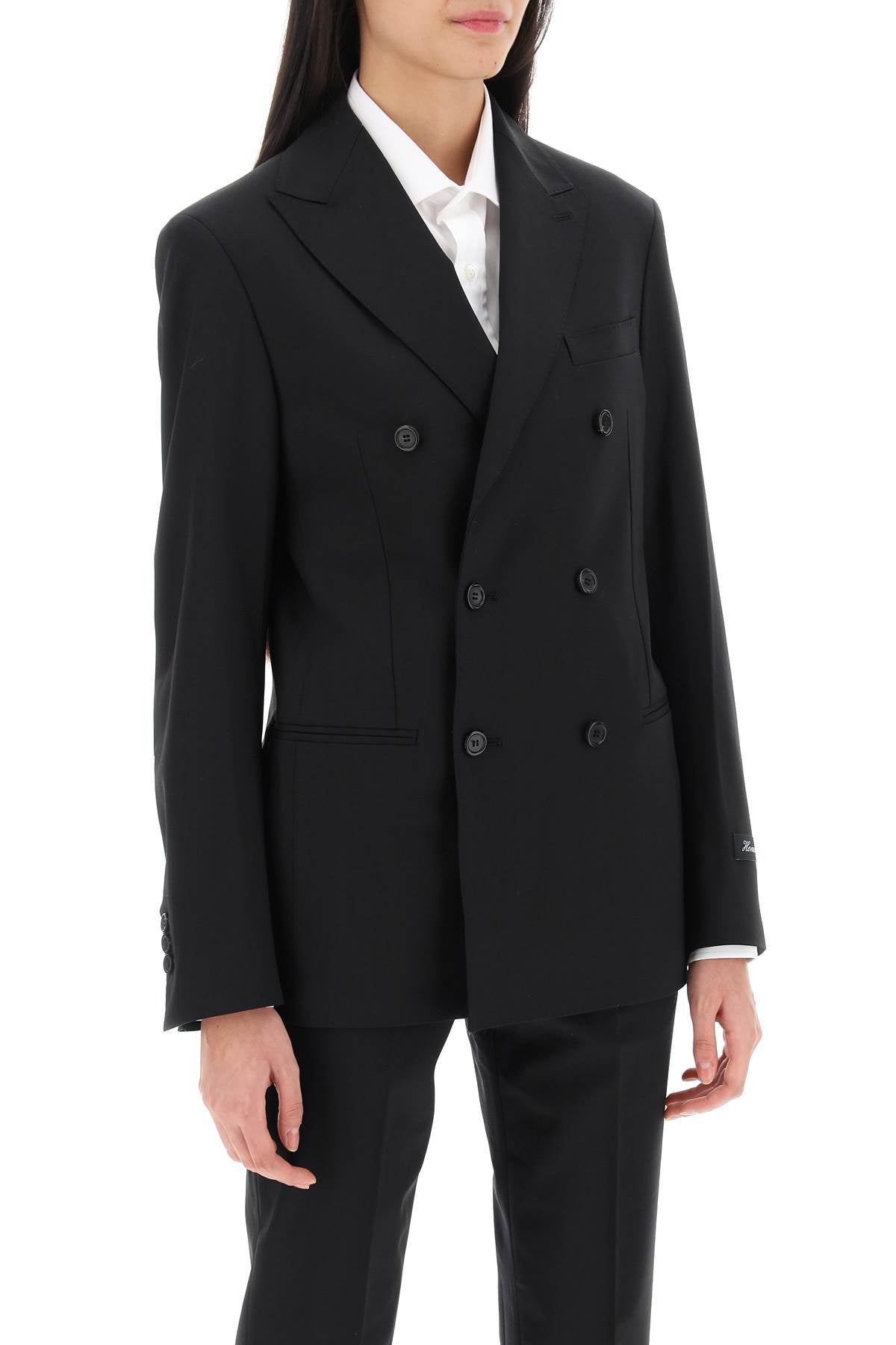 Homme Girls slim fit double-breasted blazer - VivaceVenus