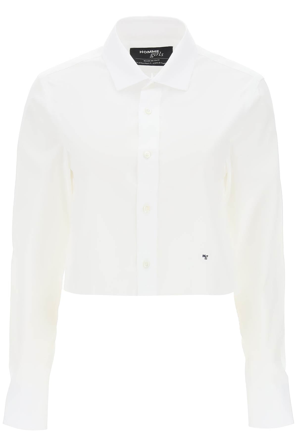 Homme Girls cotton twill cropped shirt - VivaceVenus