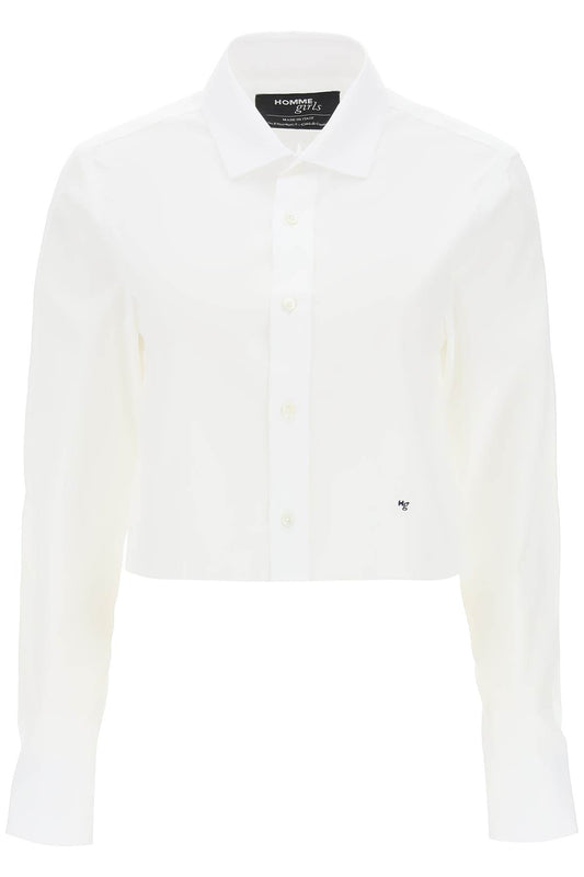 Homme Girls cotton twill cropped shirt - VivaceVenus