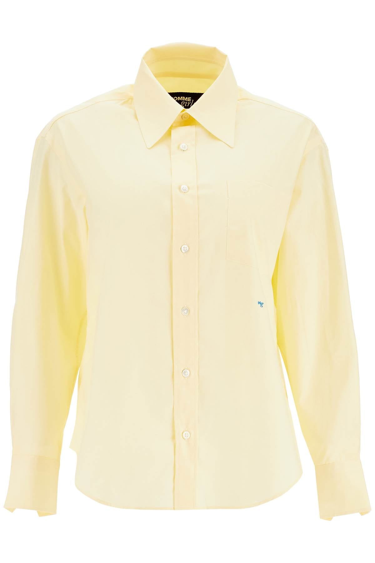 Homme Girls pale yellow cotton 70's style women's shirt