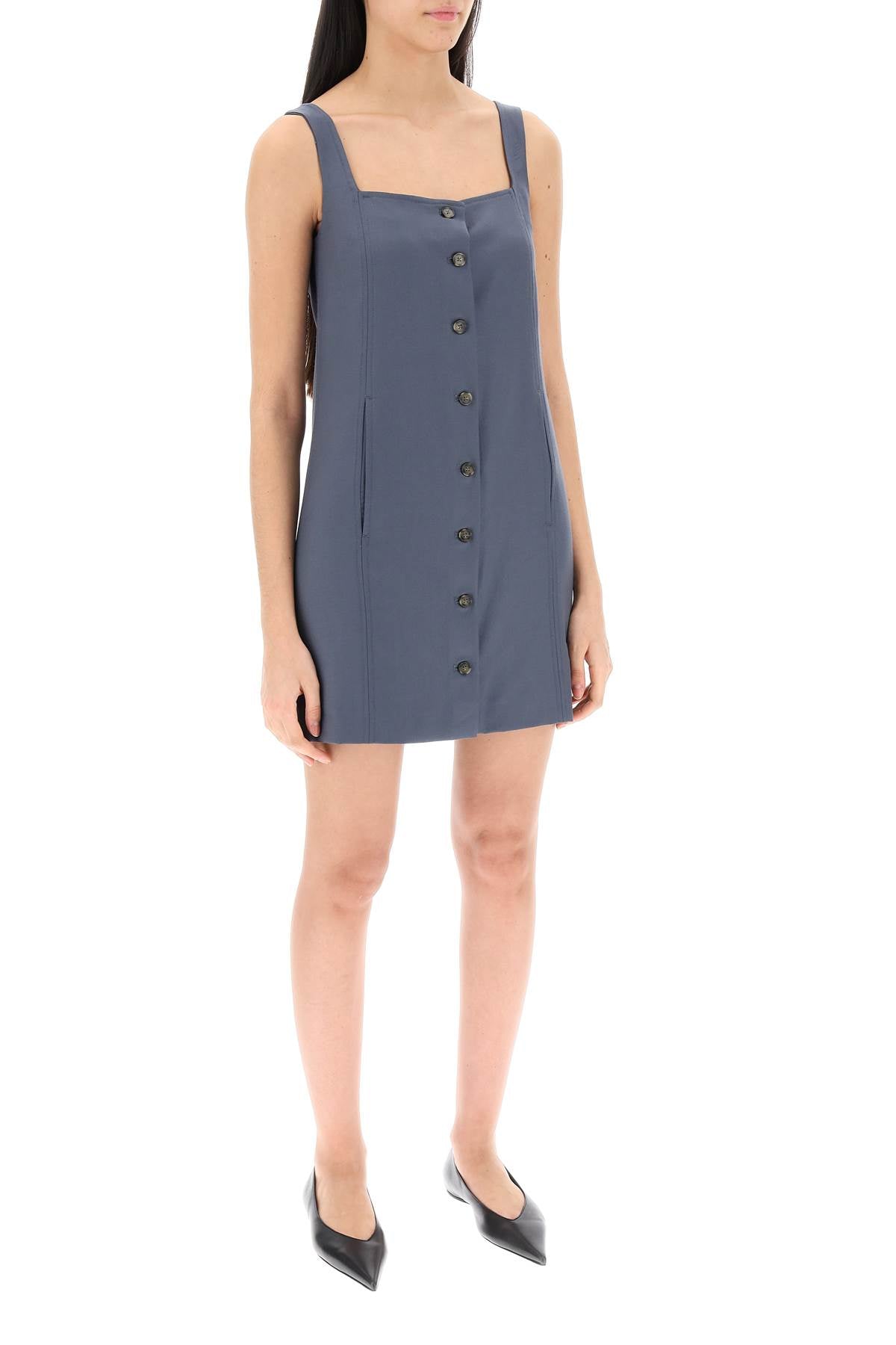 Loulou Studio buttoned pinafore dress - VivaceVenus