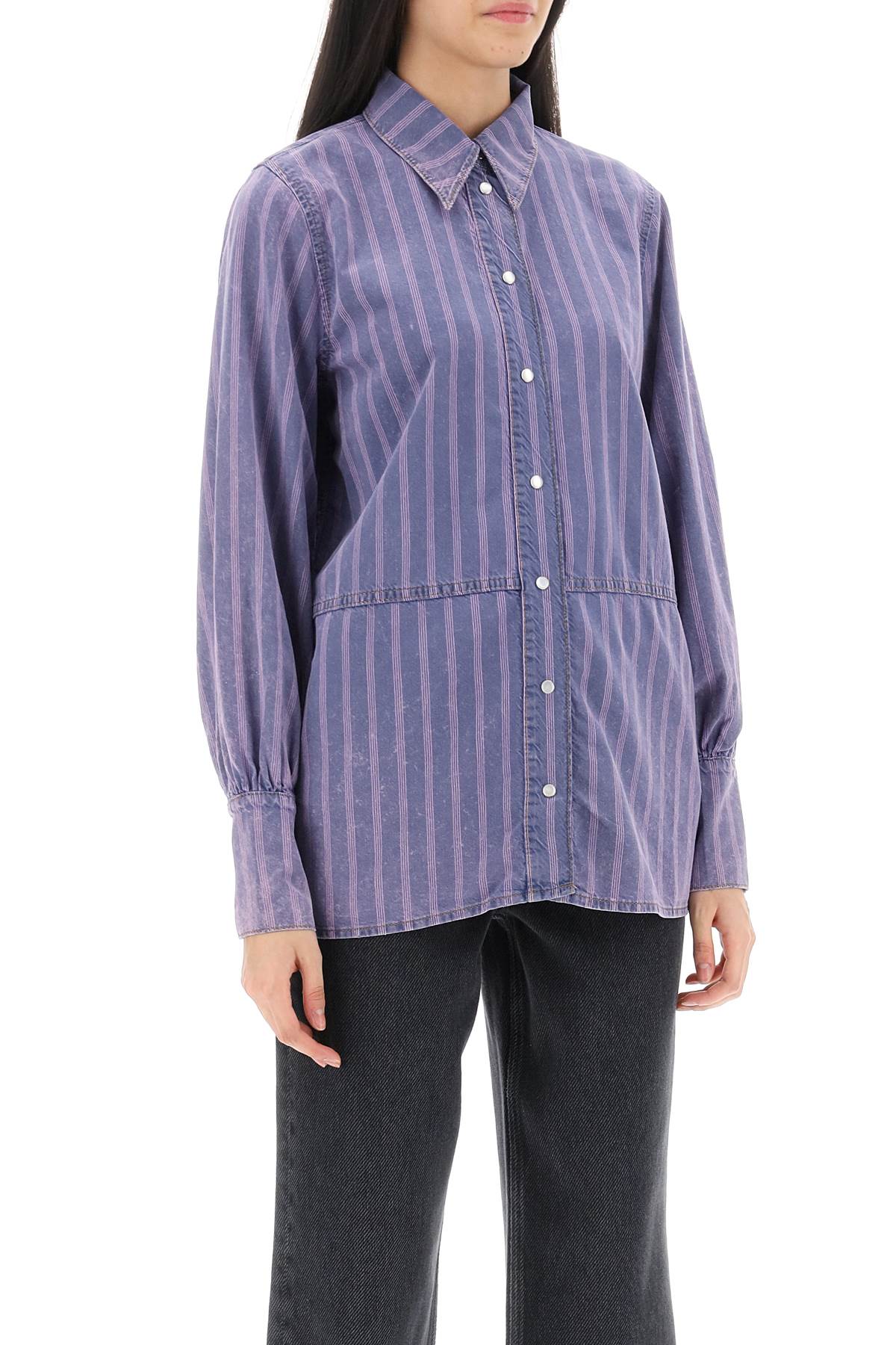 Ganni striped denim shirt - VivaceVenus