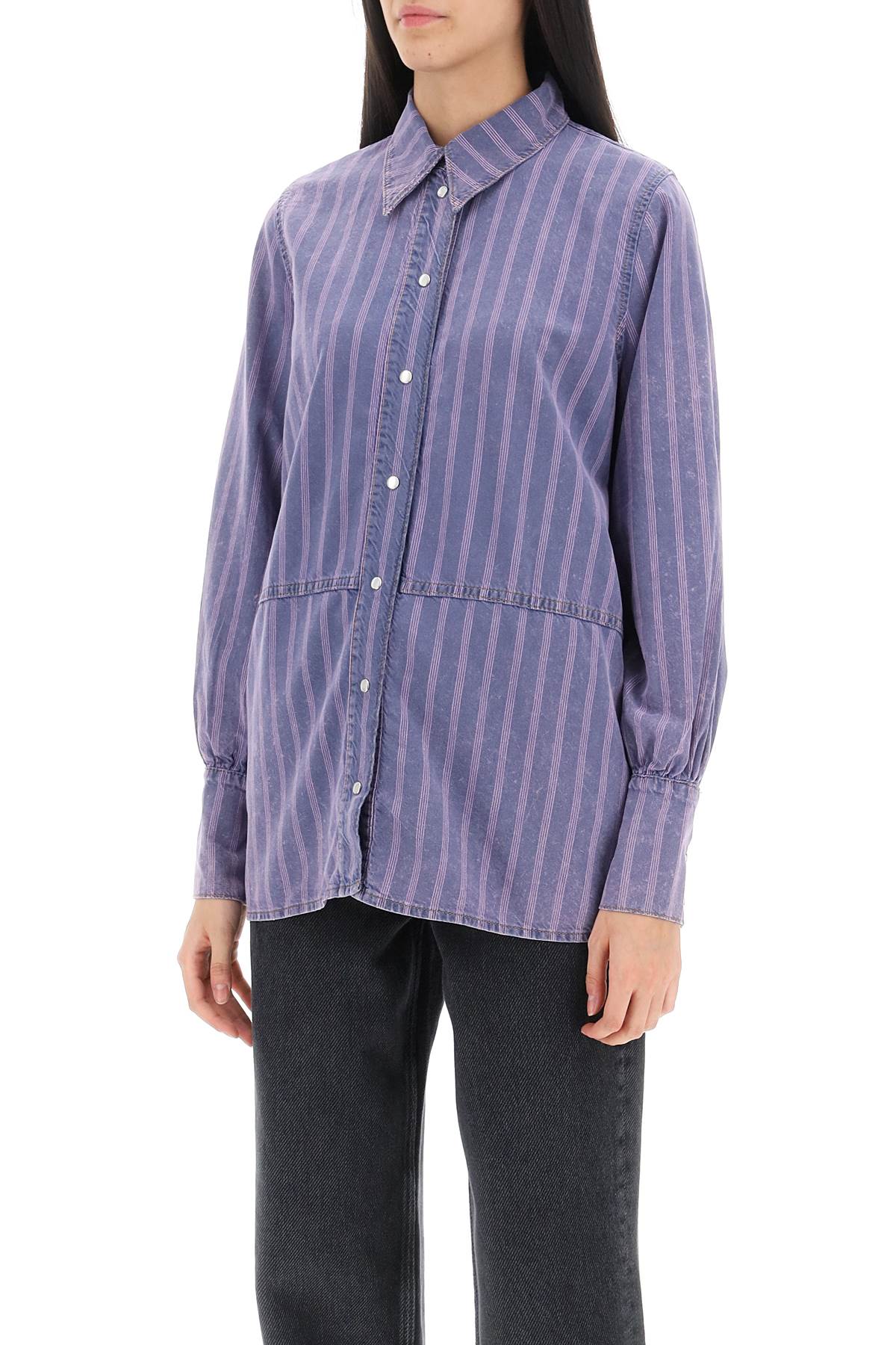 Ganni striped denim shirt - VivaceVenus