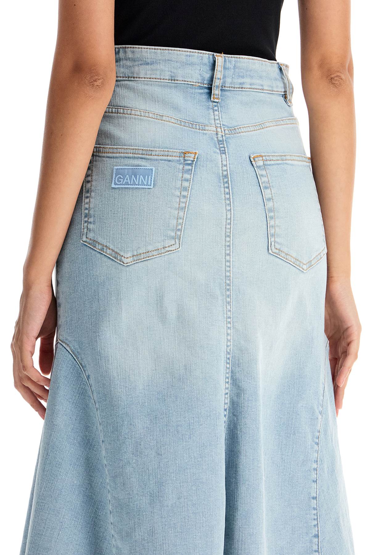 Ganni flared denim skirt. - VivaceVenus