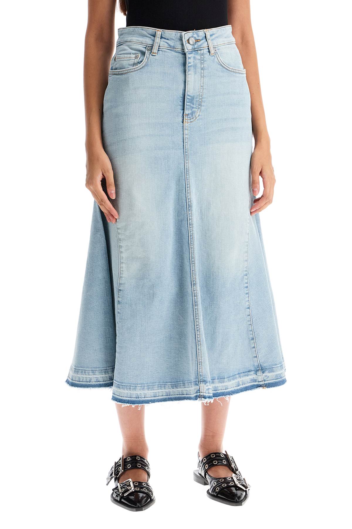 Ganni flared denim skirt. - VivaceVenus