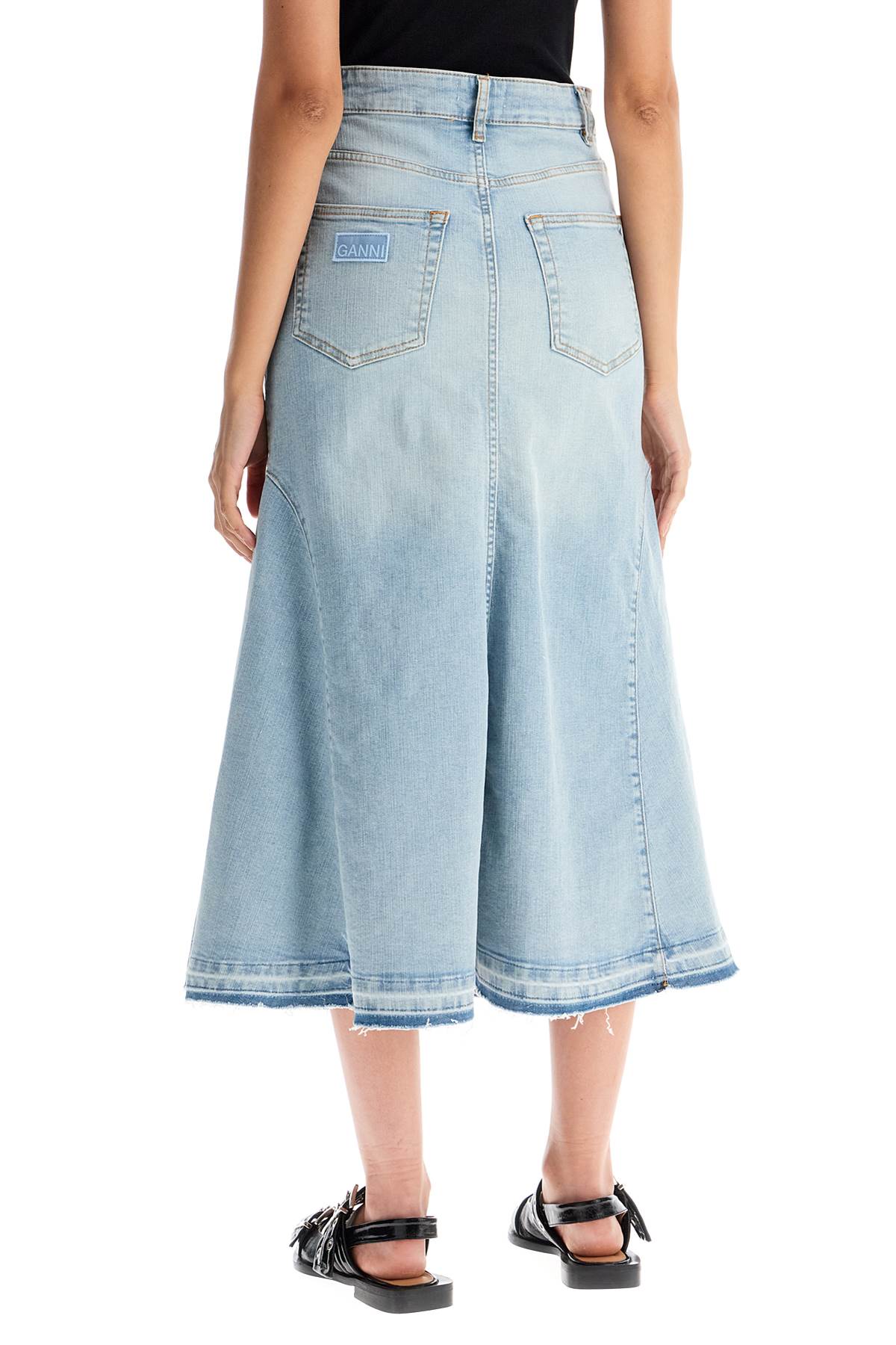 Ganni flared denim skirt. - VivaceVenus