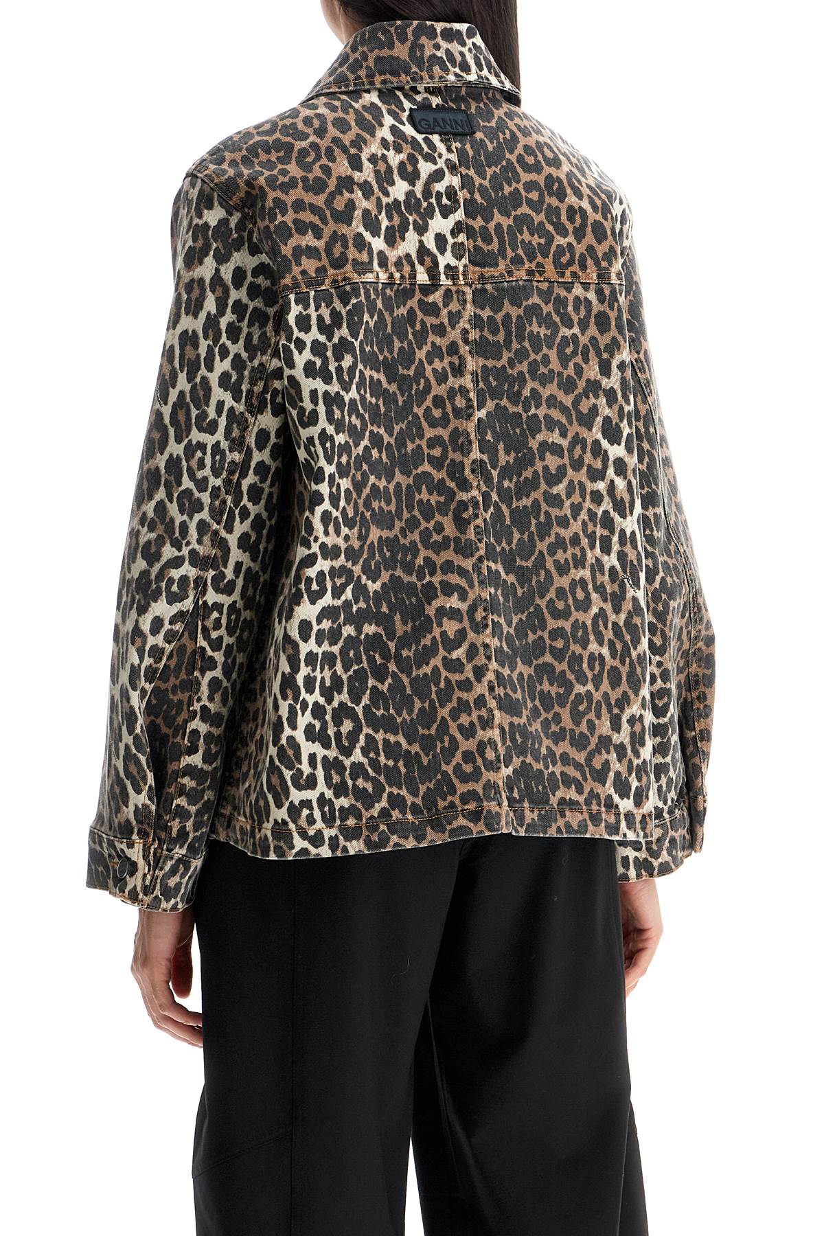 Ganni "leopard print denim jacket" - VivaceVenus