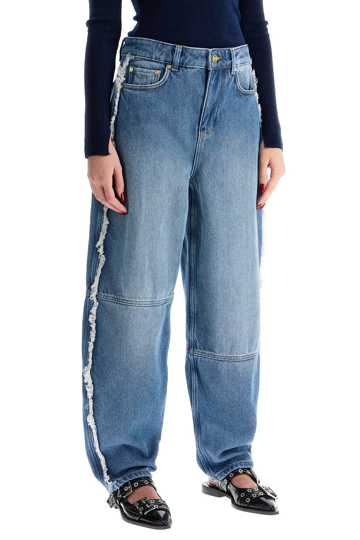 Ganni distressed barrel jeans with - VivaceVenus