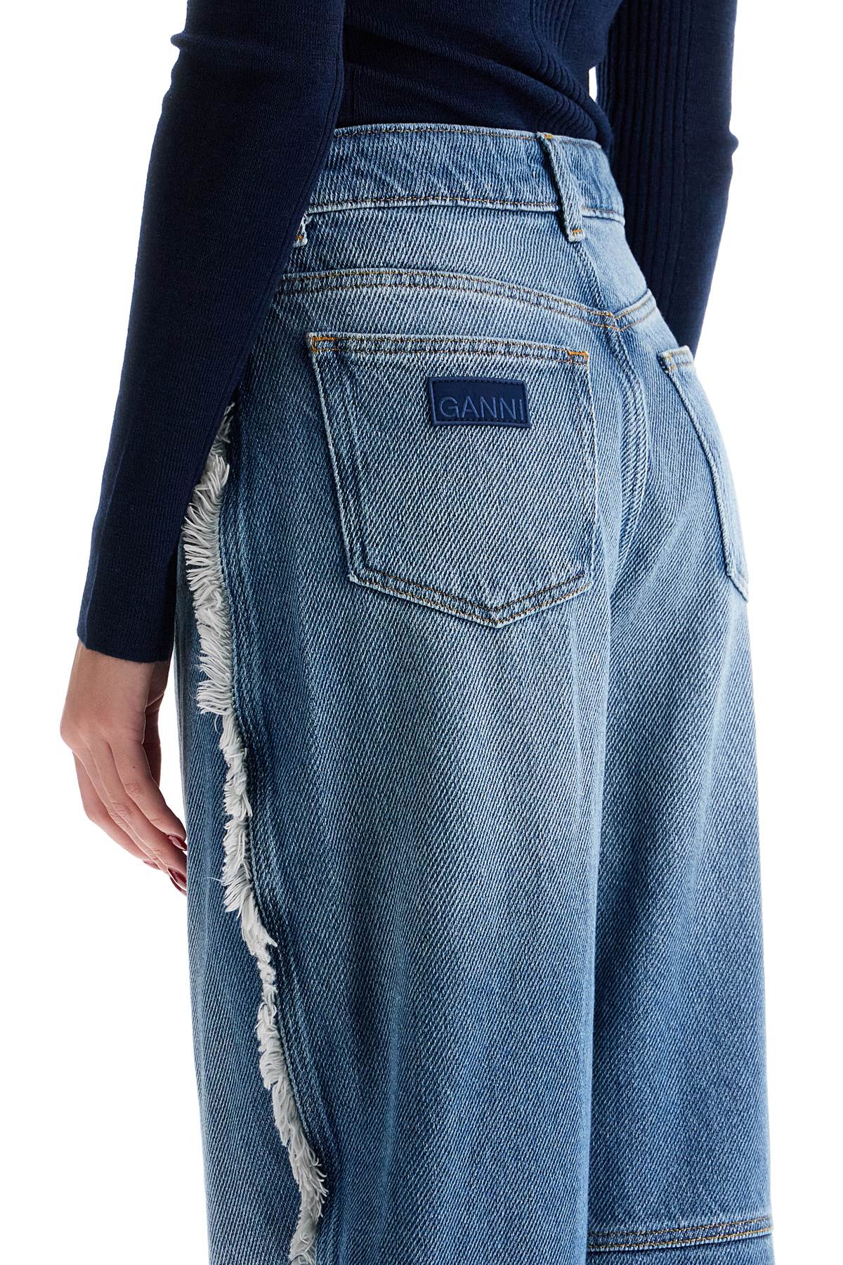 Ganni distressed barrel jeans with - VivaceVenus