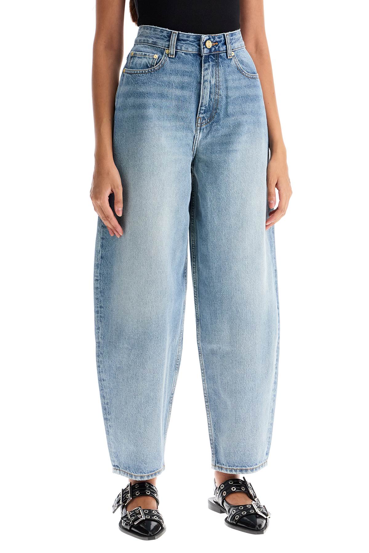 Ganni organic denim tapered jeans - VivaceVenus