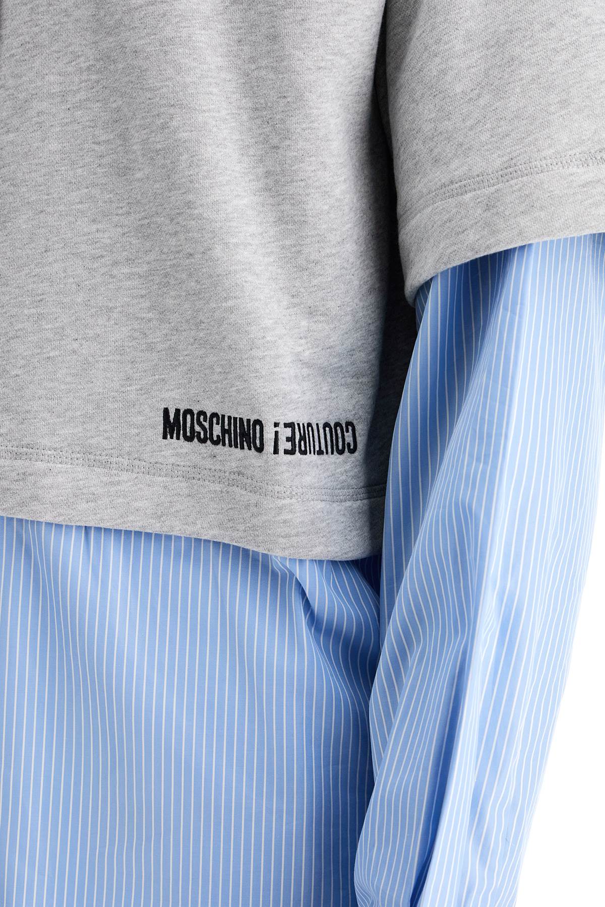 Moschino hybrid sweatshirt with shirt bottom - VivaceVenus