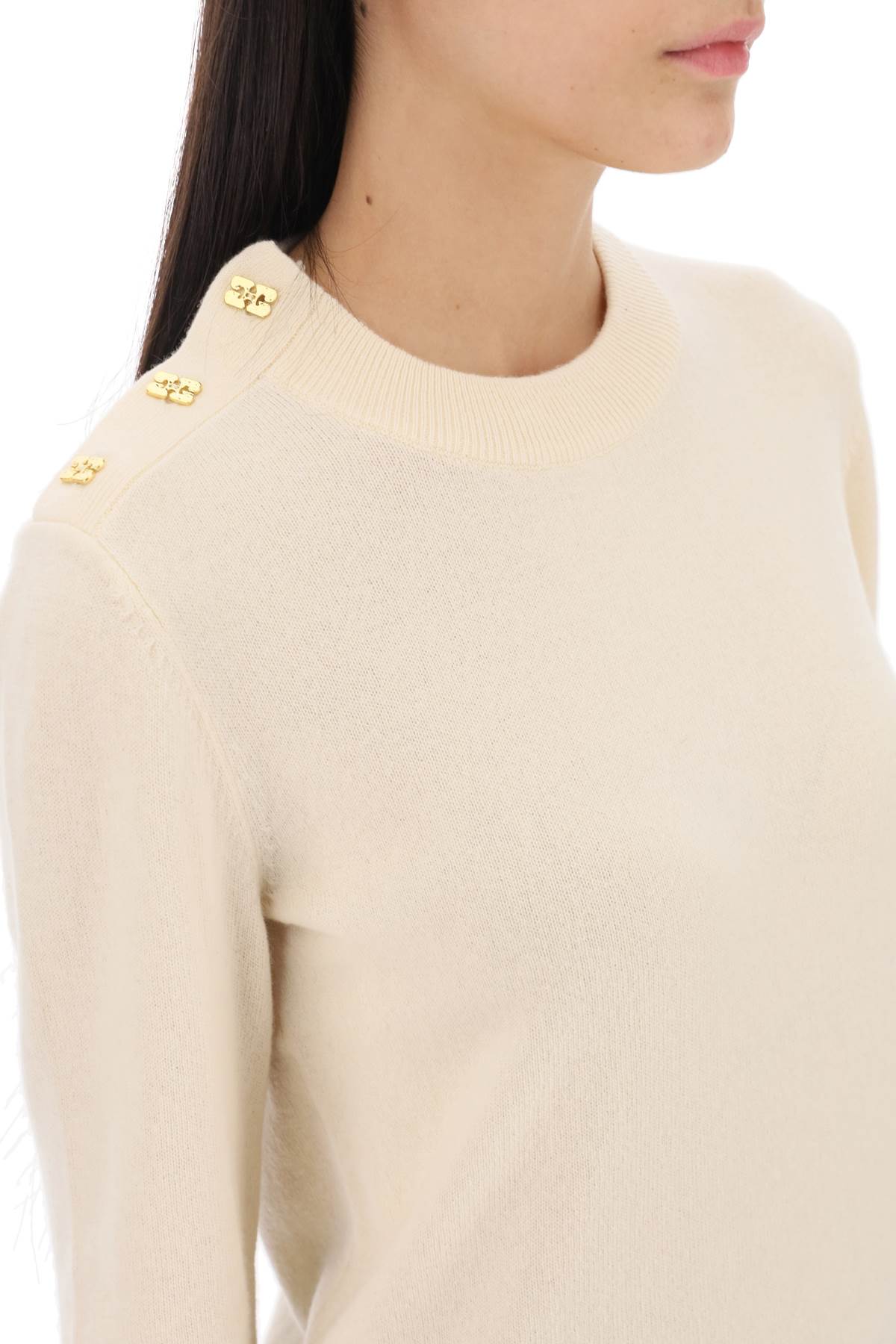 sweater with ganni butterfly buttons - VivaceVenus