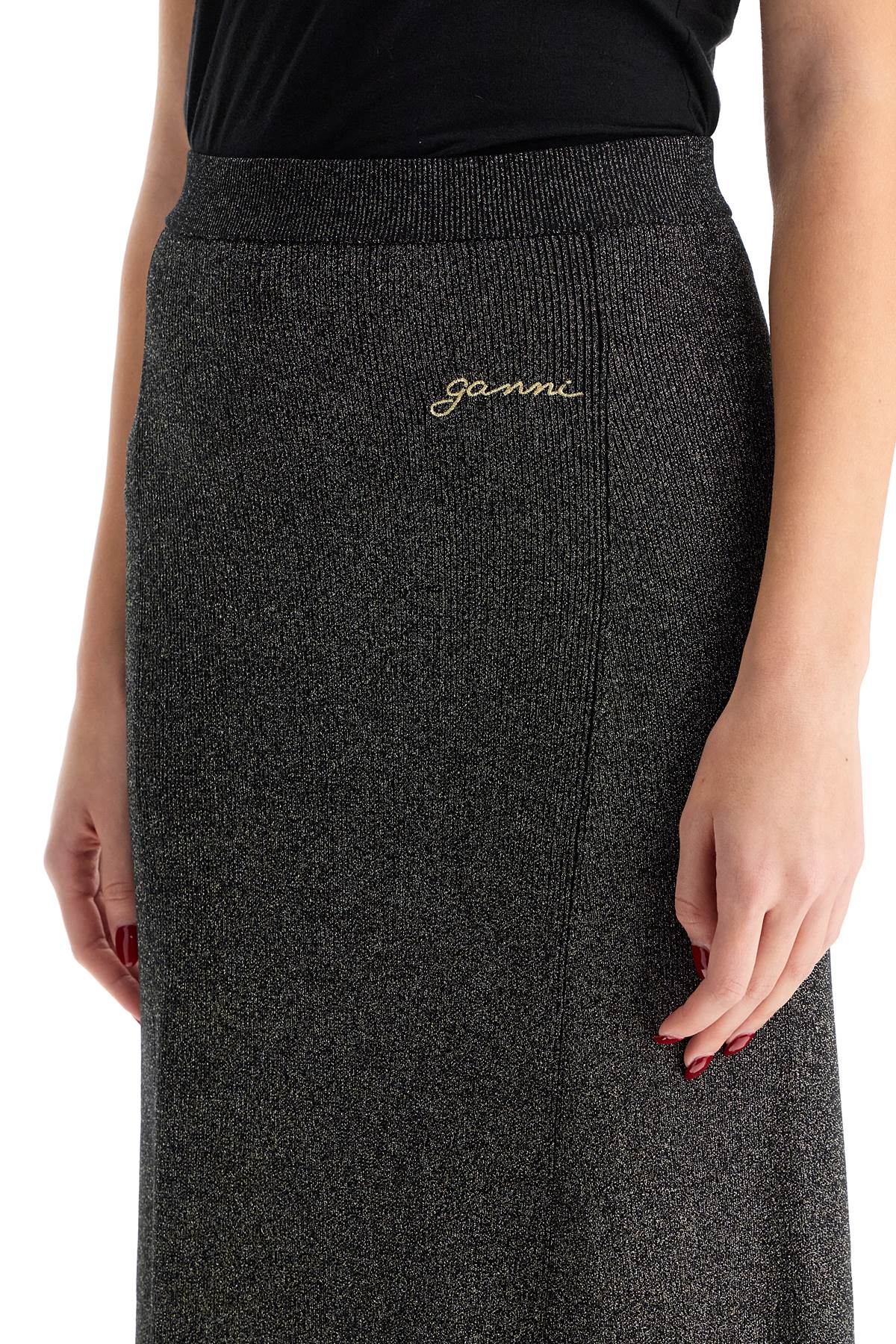 Ganni long lurex knit skirt - VivaceVenus