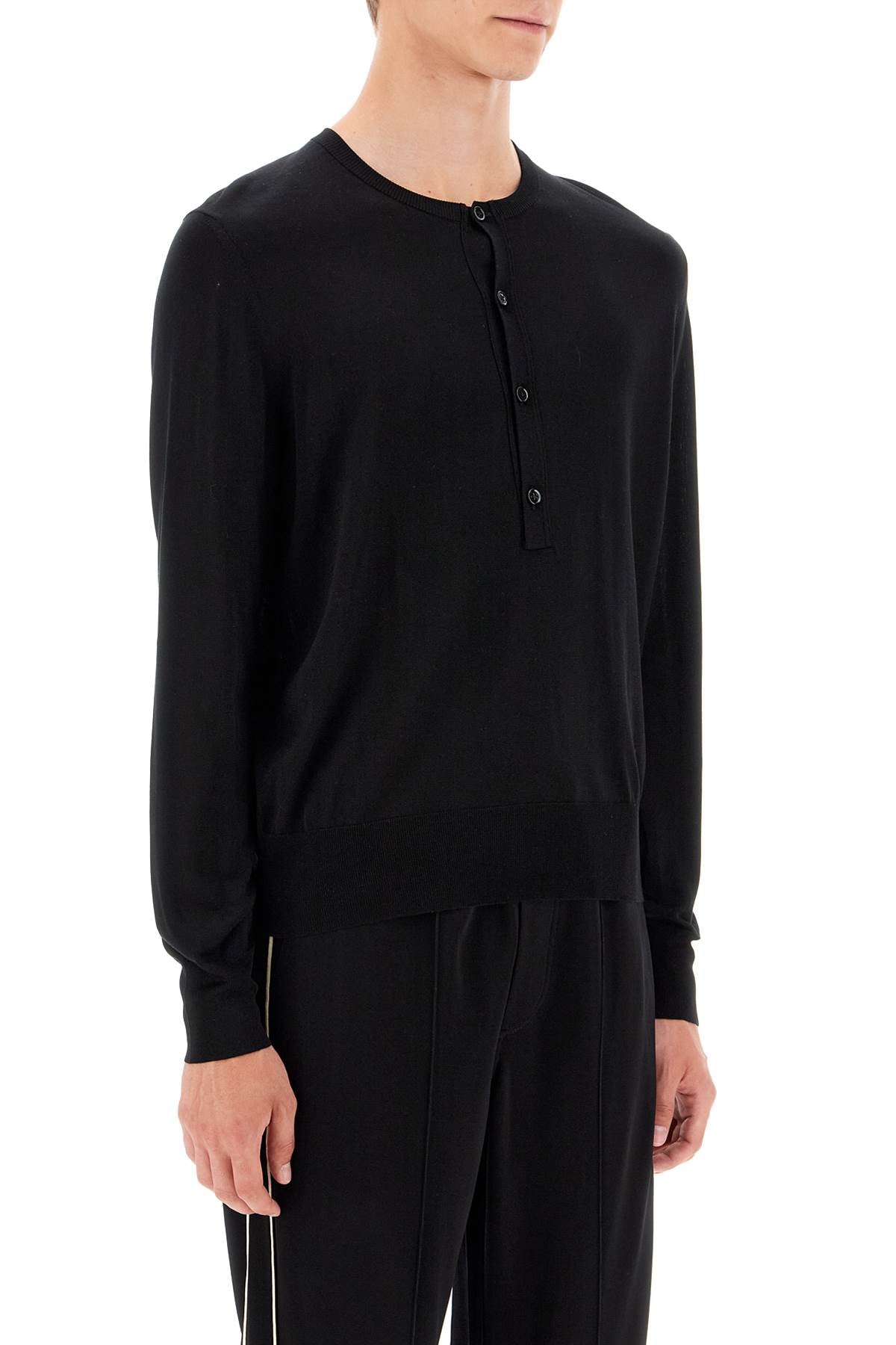 Tom Ford silk henley neckline pullover set