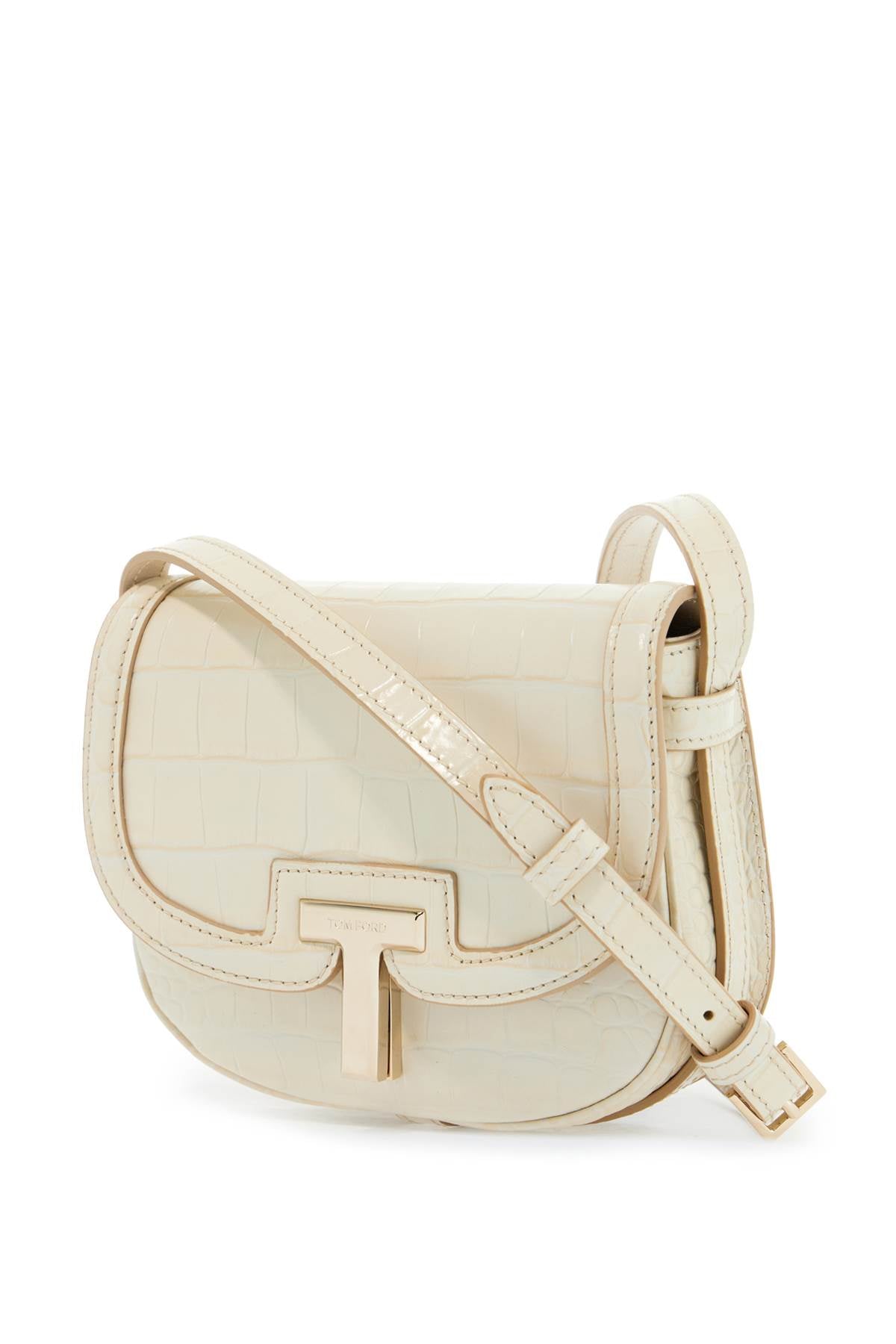 Tom Ford mini shoulder bag crocodile ivory with adjustable strap - VivaceVenus