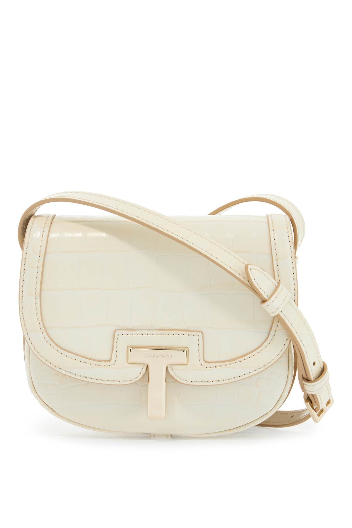 Tom Ford mini shoulder bag crocodile ivory with adjustable strap - VivaceVenus