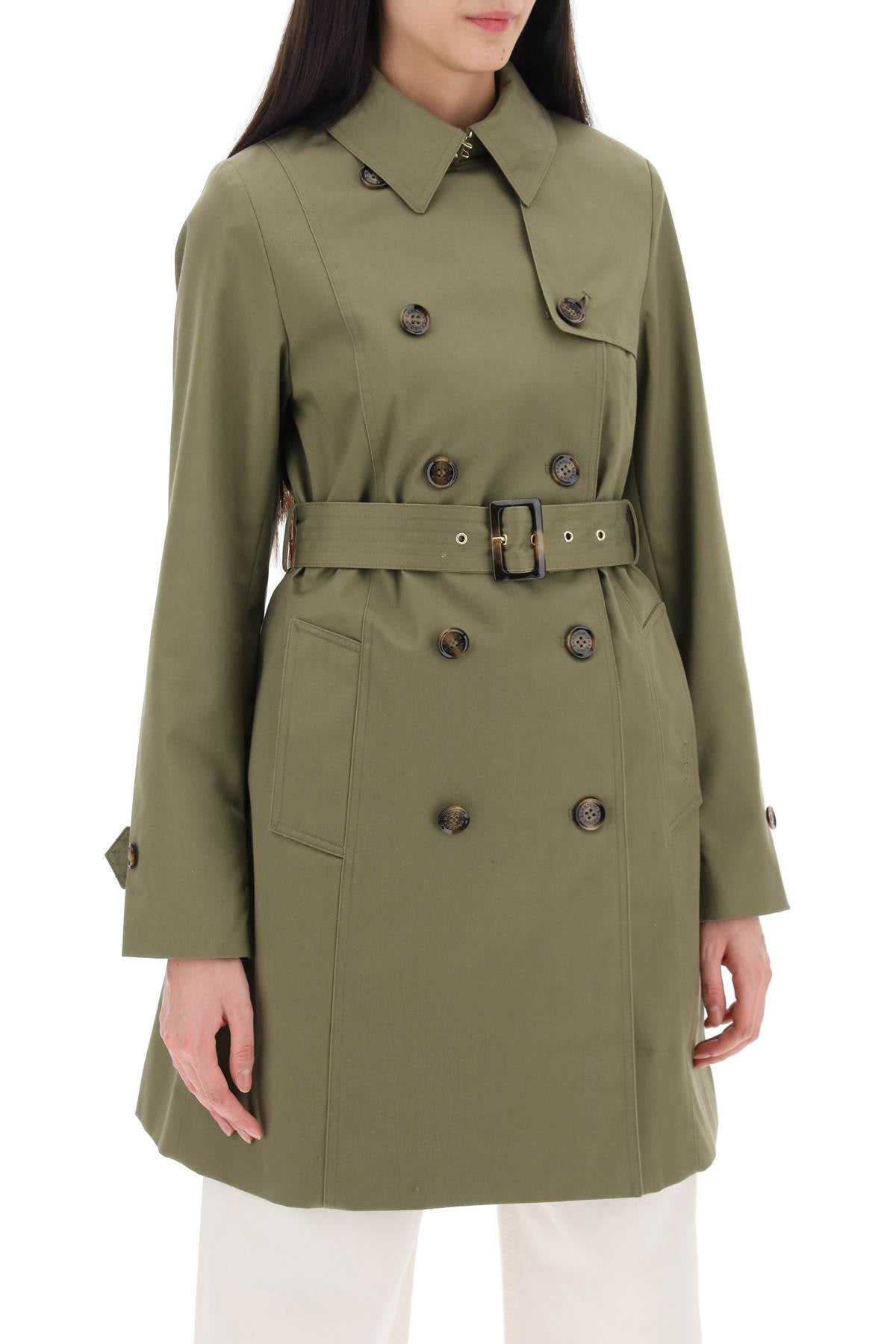 Barbour double-breasted trench coat for - VivaceVenus