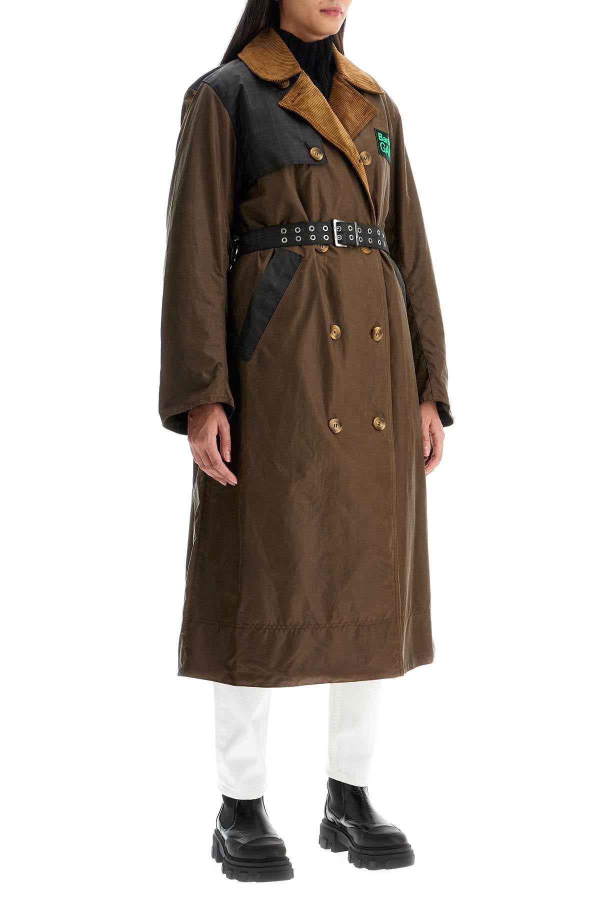 Barbour x Ganni waxed cotton trench coat - VivaceVenus