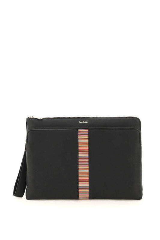 Paul Smith signture stripe leather pouch - VivaceVenus