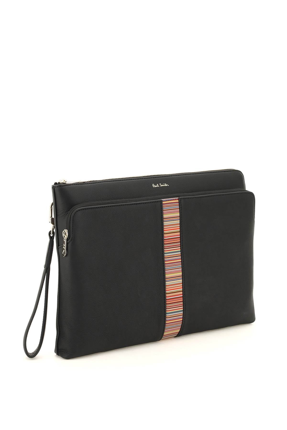 Paul Smith signture stripe leather pouch - VivaceVenus