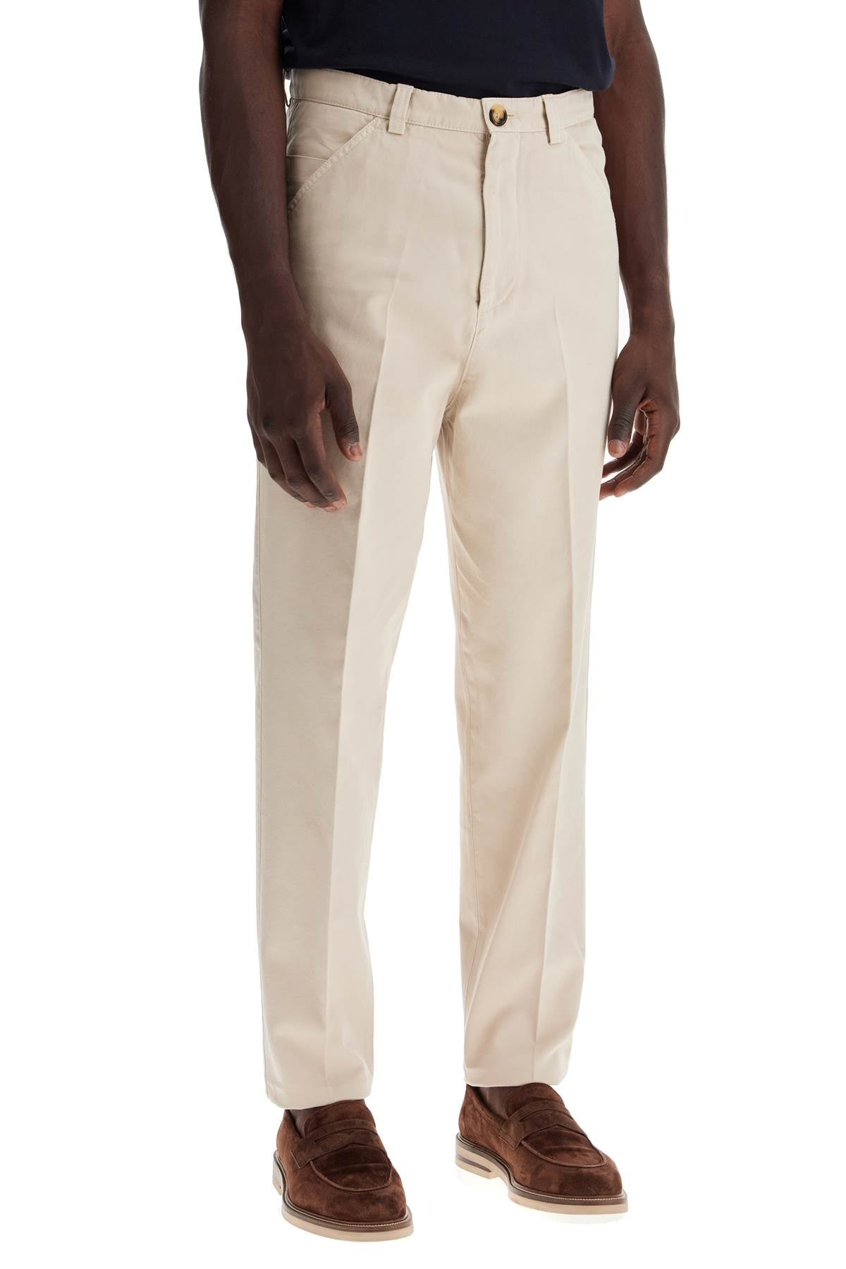 Brunello Cucinelli twill gabardine trousers with garment - VivaceVenus