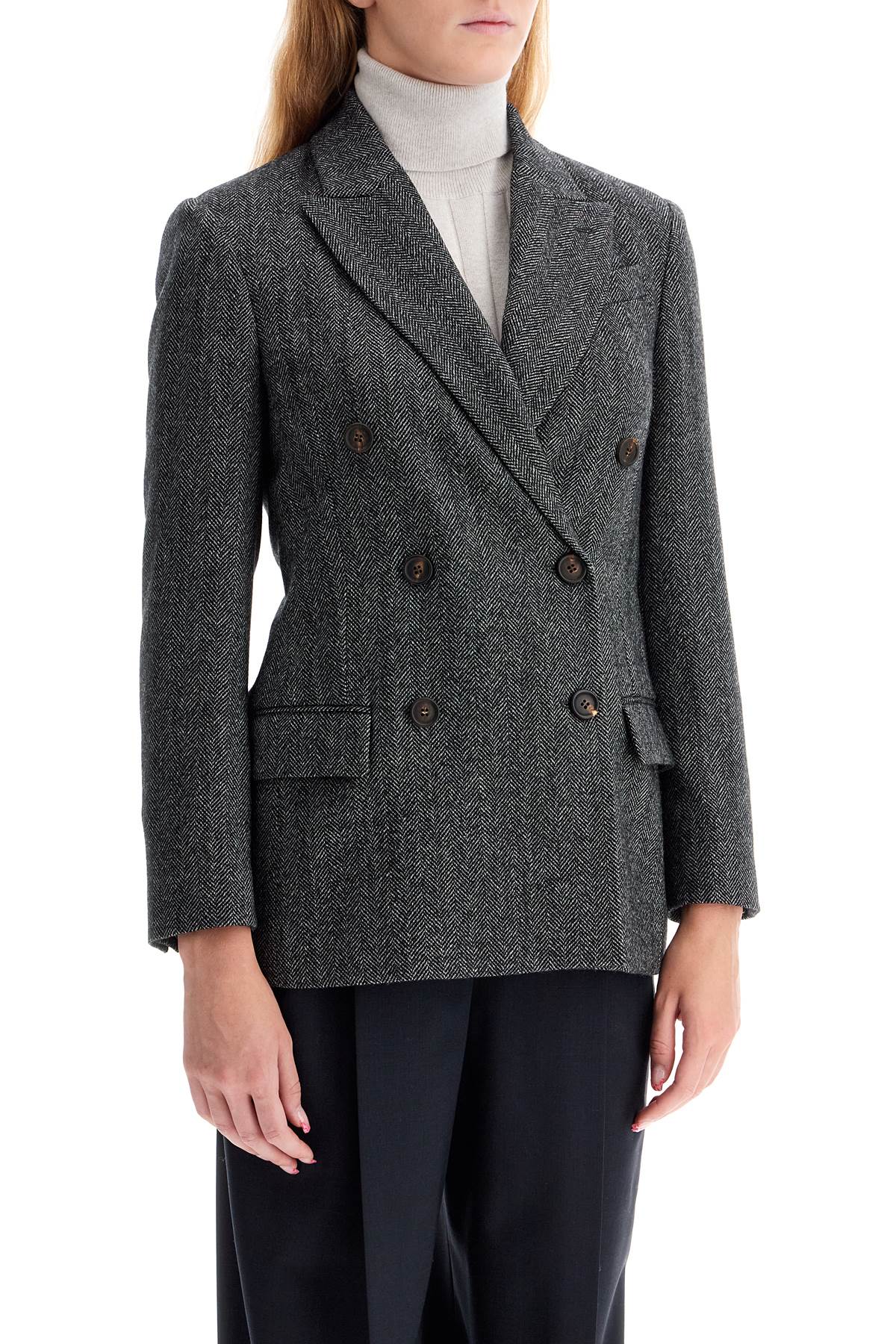 Brunello Cucinelli 'chevron wool carded techno jacket' - VivaceVenus