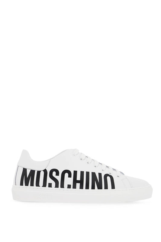 Moschino leather sneakers with logo print - VivaceVenus